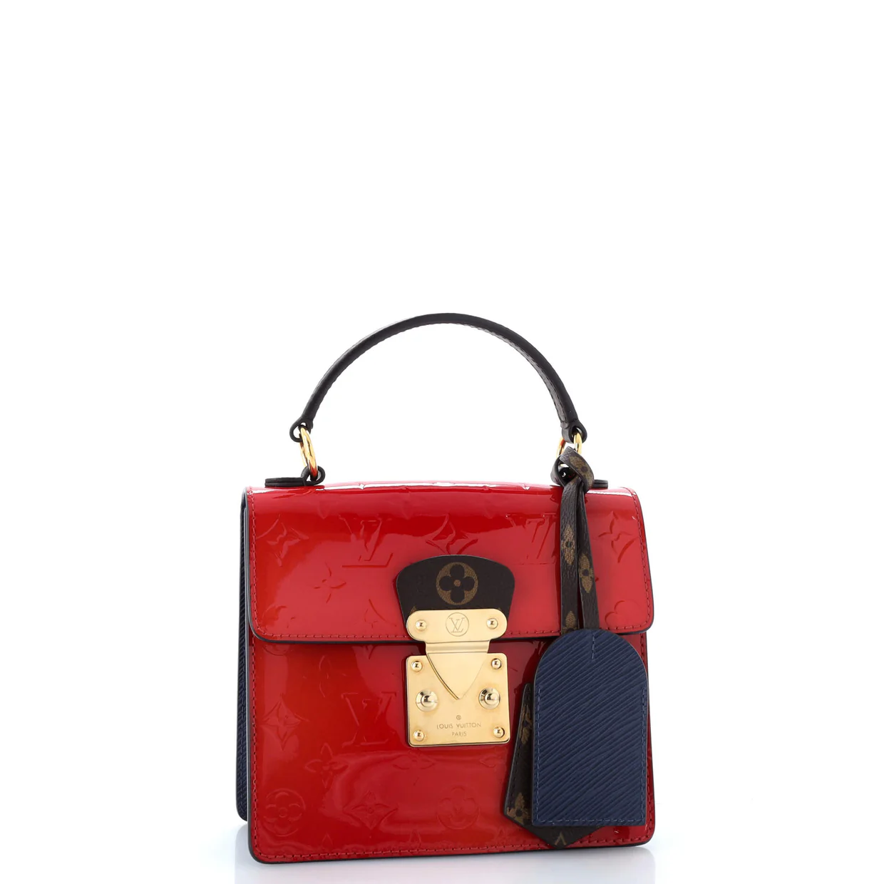 Spring Street NM Handbag Monogram Vernis with Monogram Canvas and Epi Leather - Deep Luxury