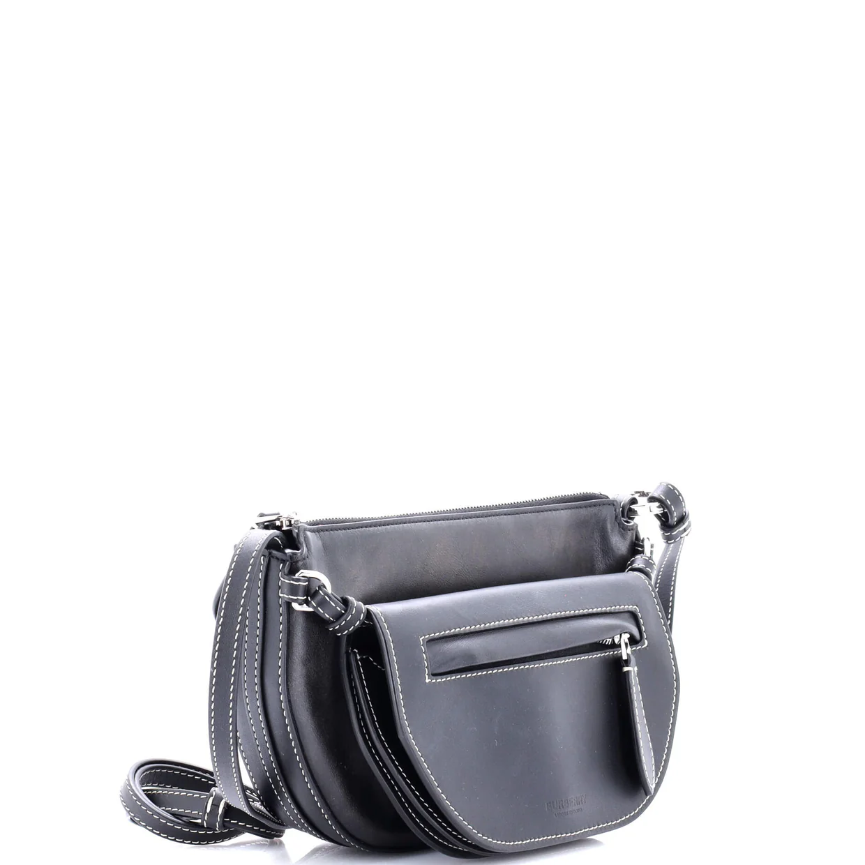 Olympia Double Zip Shoulder Bag Leather Mini - Deep Luxury