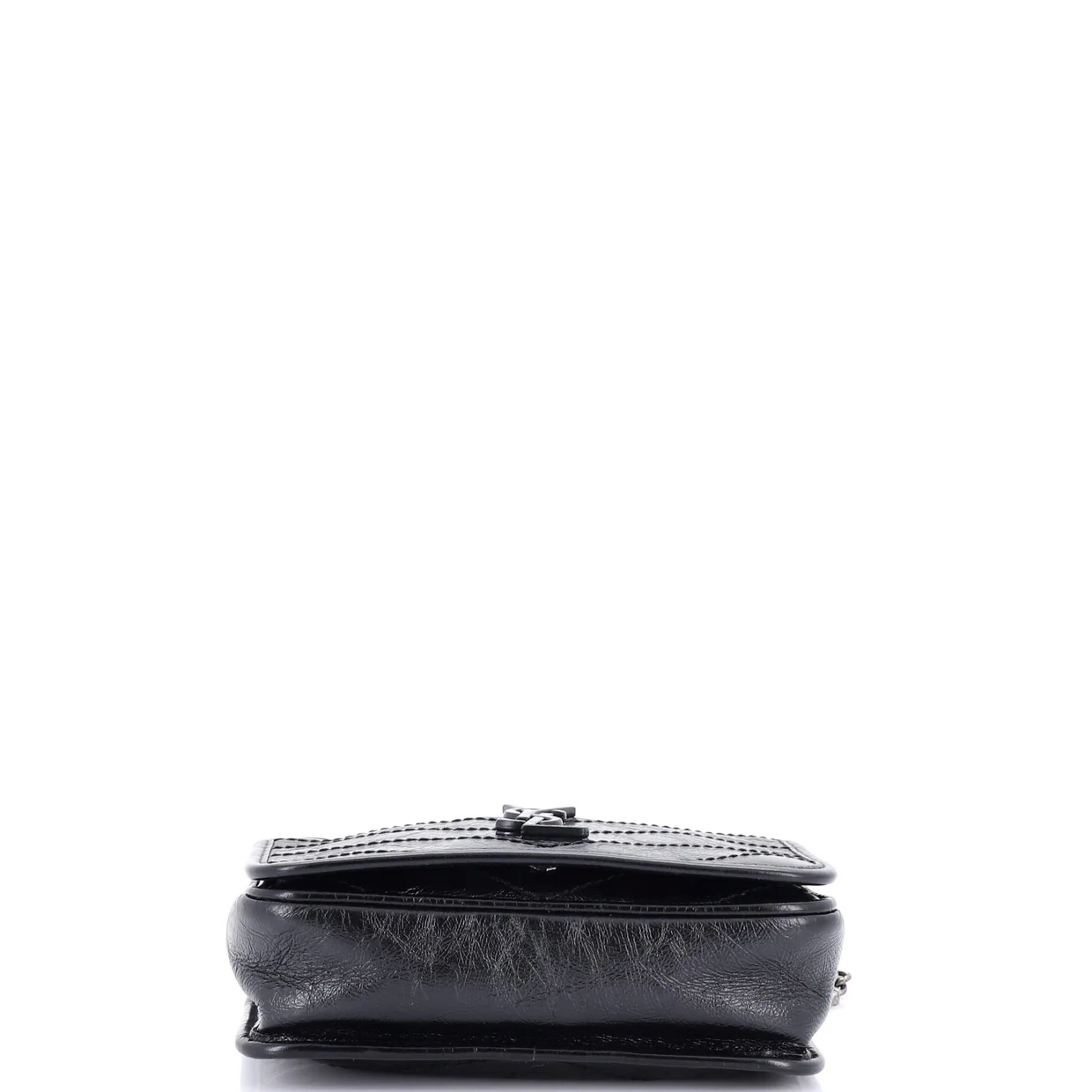 Niki Chain Wallet Matelasse Chevron Leather - Deep Luxury