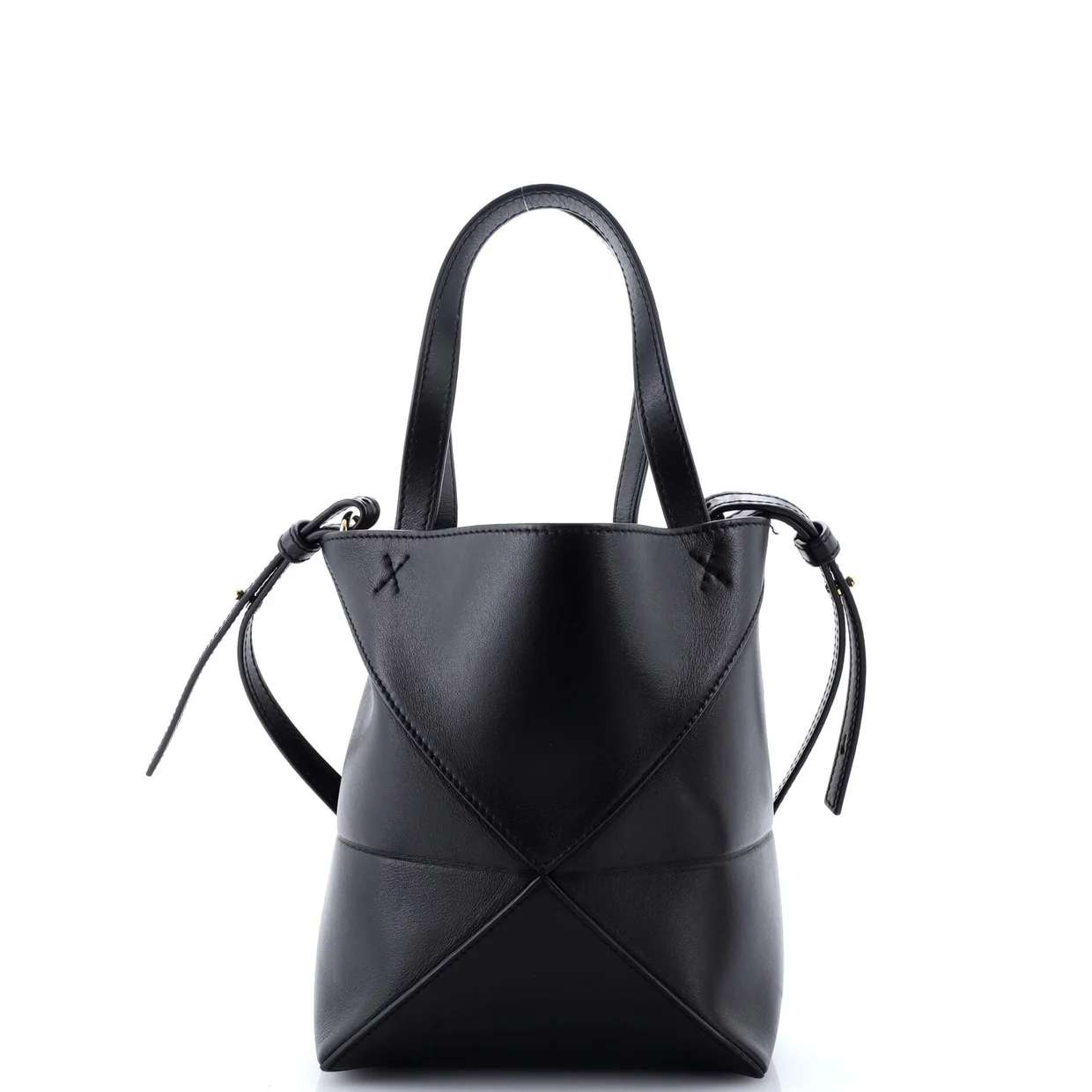 Puzzle Fold Tote Leather Mini - Deep Luxury