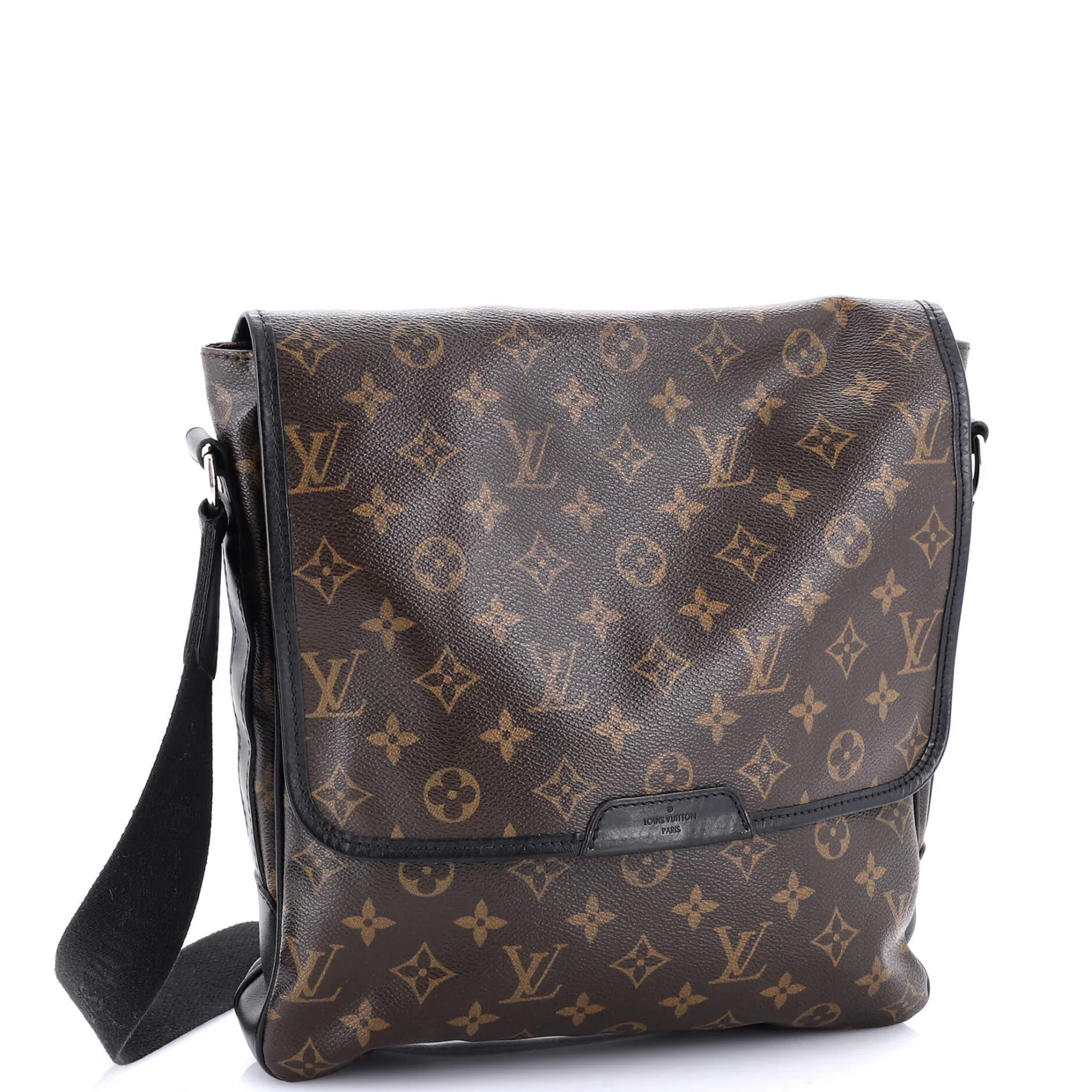 Bass Messenger Bag Macassar Monogram Canvas MM - Deep Luxury