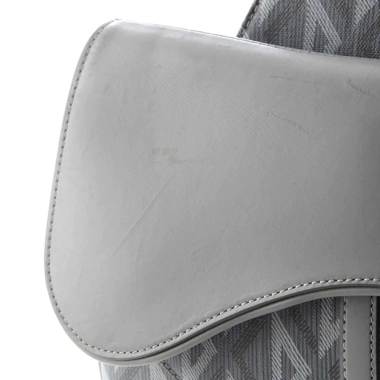 Saddle Crossbody Bag CD Diamond Coated Canvas and Leather - Deep Luxury
