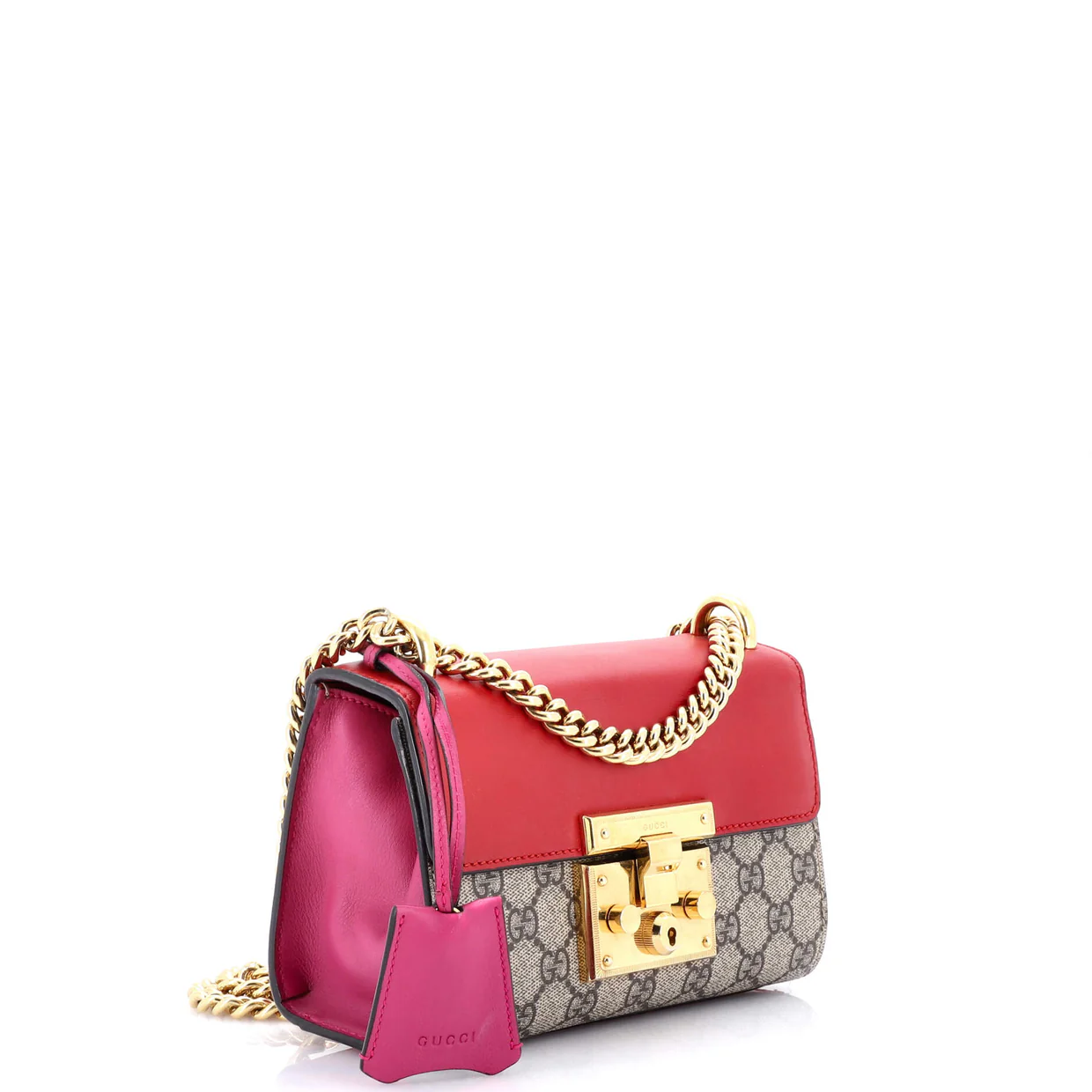 Padlock Shoulder Bag GG Coated Canvas and Leather Small - Deep Luxury