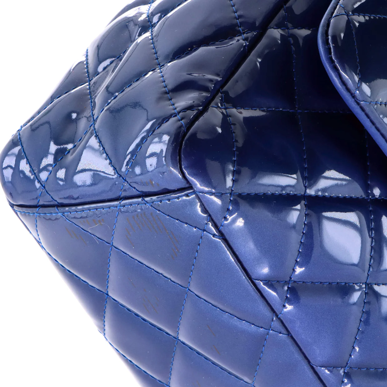 Classic Double Flap Bag Quilted Patent Maxi - Deep Luxury