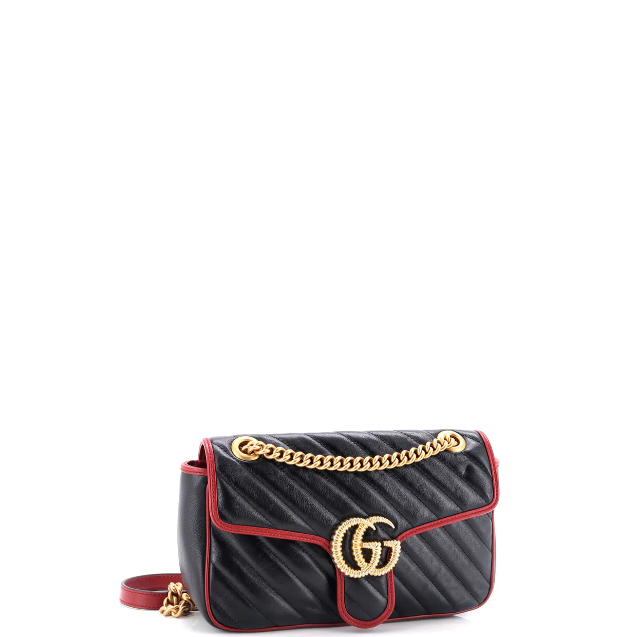 GG Marmont Flap Bag Diagonal Quilted Leather Small - Deep Luxury