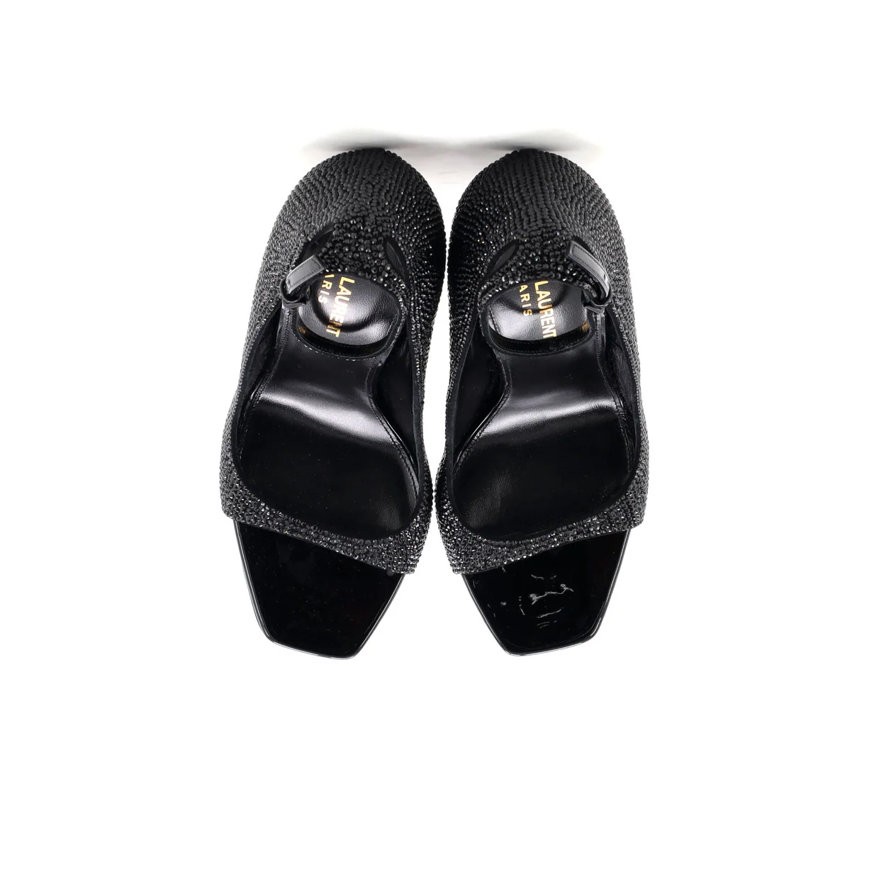 Women’s Opyum Peep Toe Pumps Crystal Embellished Leather 110 - Deep Luxury