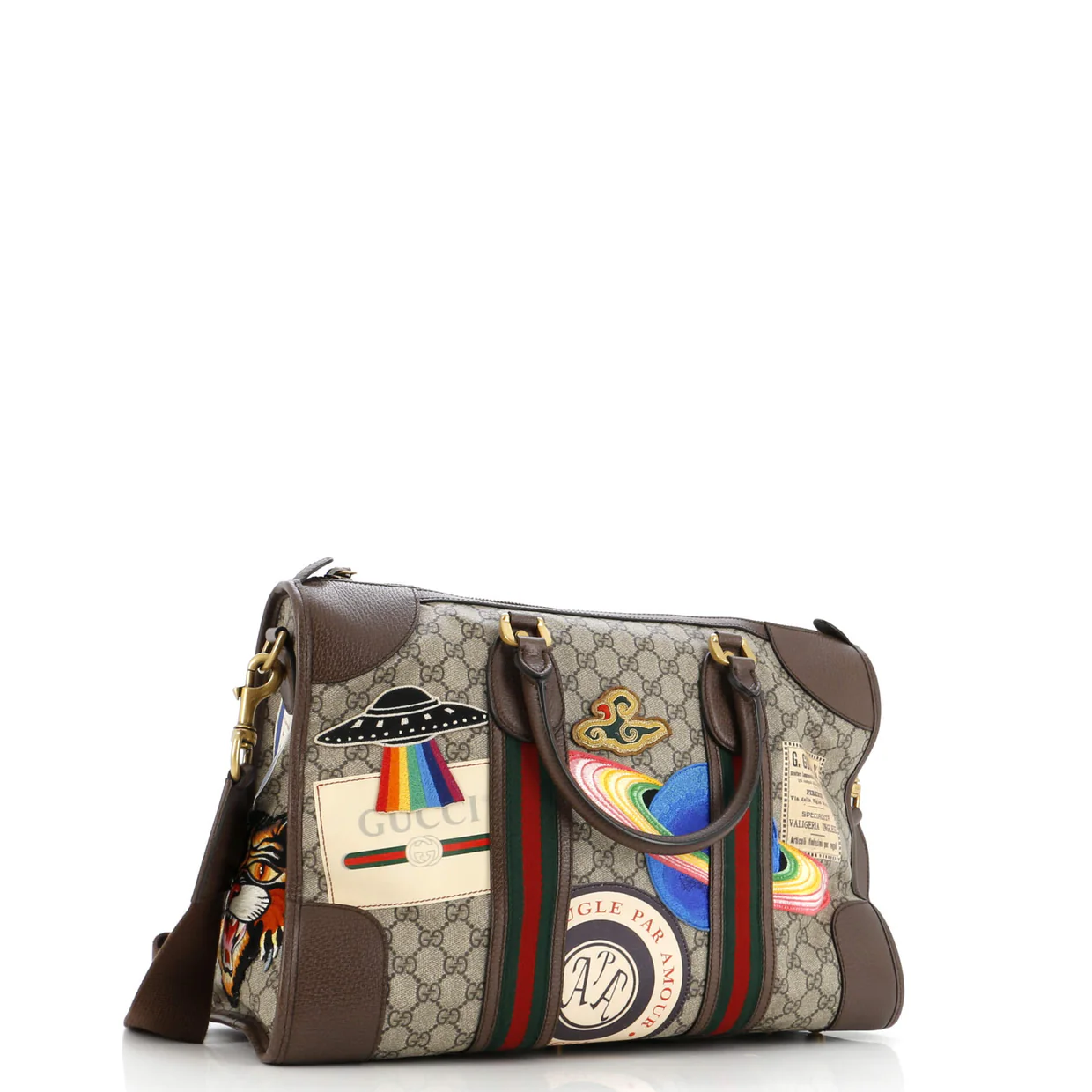 Courrier Carry On Convertible Duffle GG Coated Canvas with Applique Small - Deep Luxury