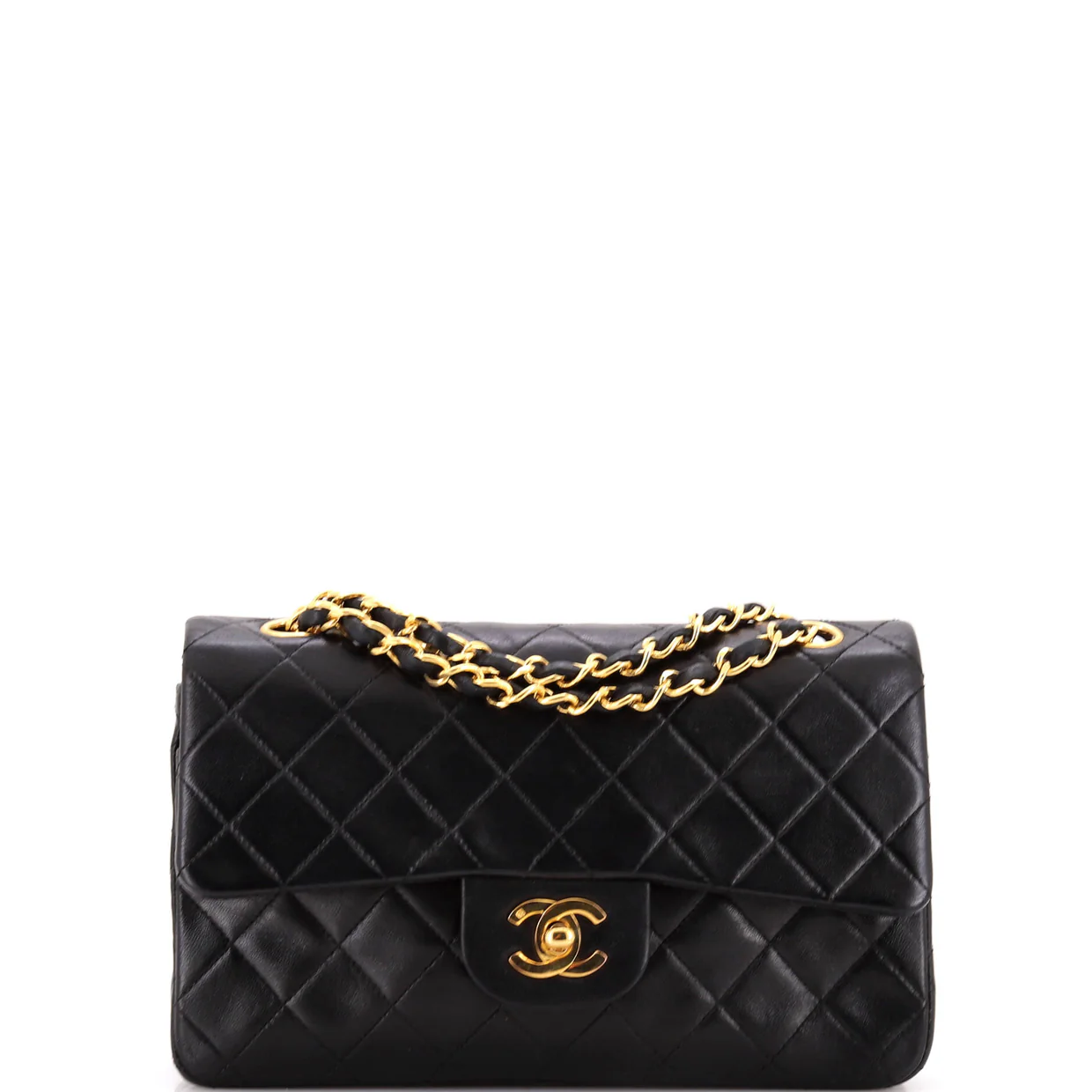 Vintage Classic Double Flap Bag Quilted Lambskin Small - Deep Luxury