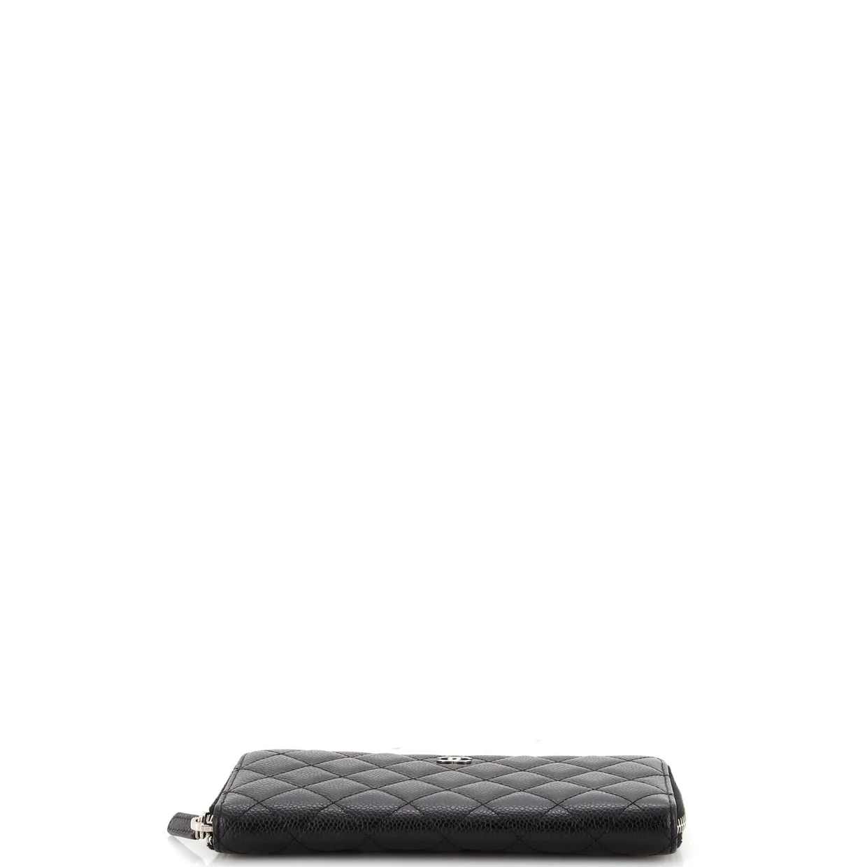 Zip Around Wallet Quilted Caviar Long - Deep Luxury
