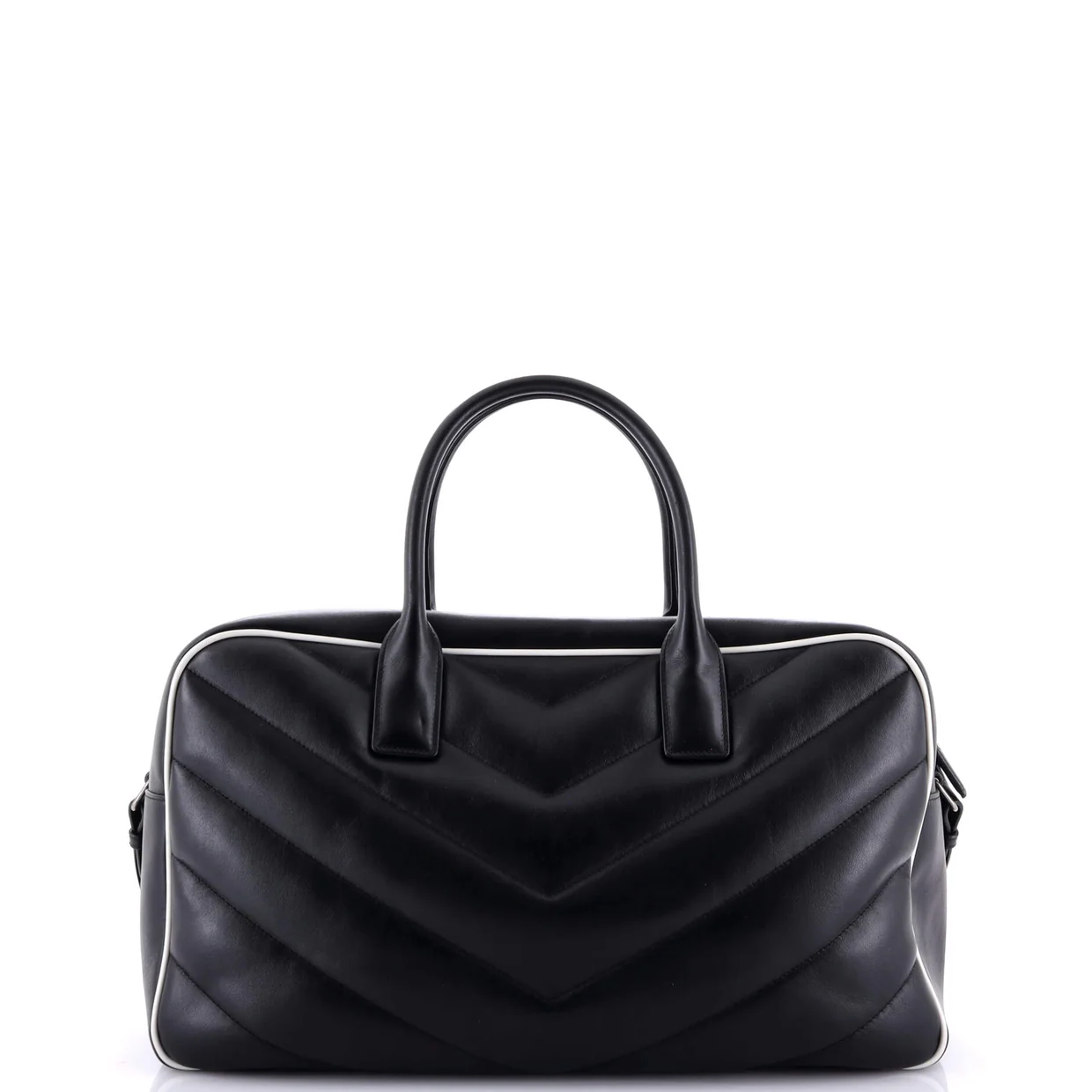 Miles Bowling Bag Matelasse Chevron Leather - Deep Luxury