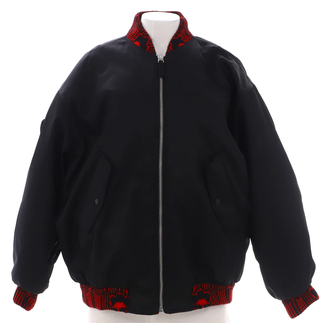 Women's Contrast Trim Zip Bomber Jacket Re-Nylon - Deep Luxury