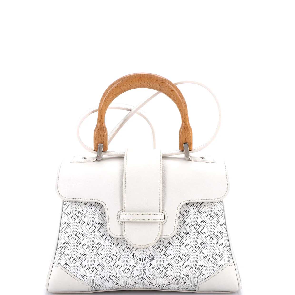 Saigon Top Handle Bag Coated Canvas with Leather Mini - Deep Luxury