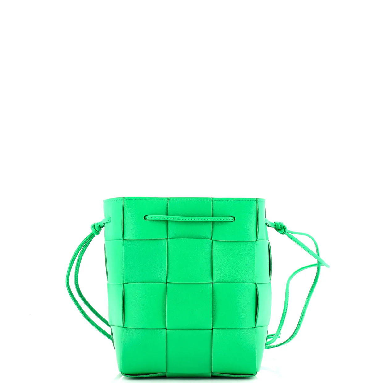 Cassette Bucket Bag Maxi Intrecciato Leather Small - Deep Luxury