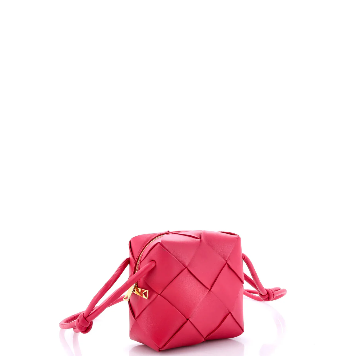 Cassette Camera Crossbody Bag Maxi Intrecciato Leather Mini - Deep Luxury