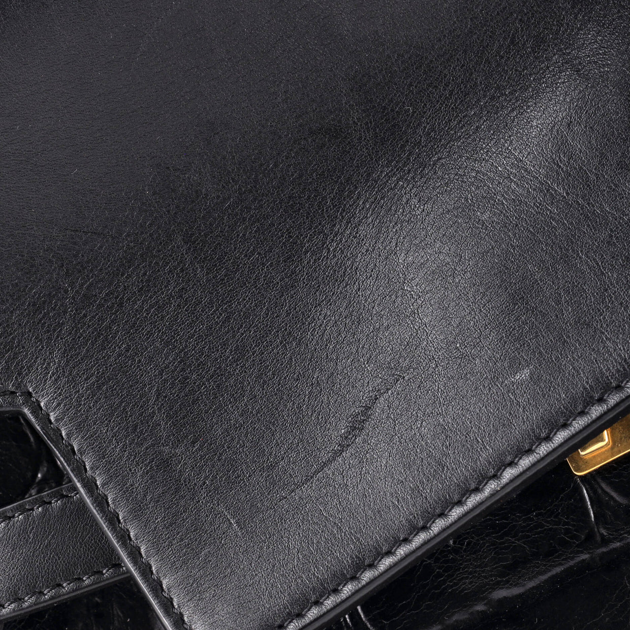 Belt Bag Crocodile Embossed Leather Medium - Deep Luxury