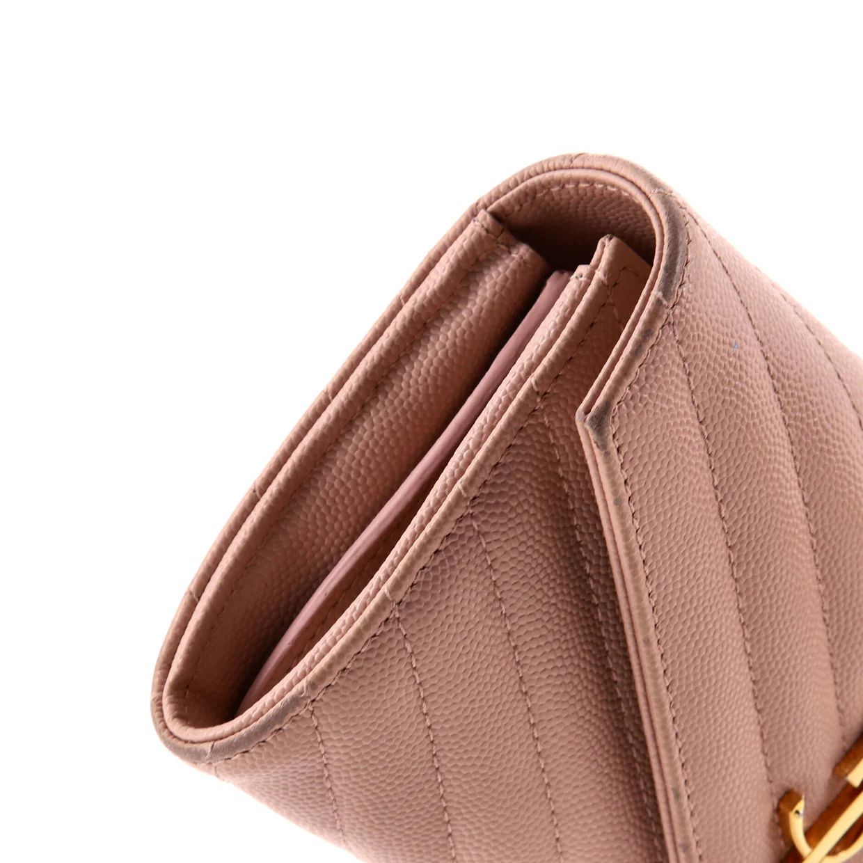 Classic Monogram Flap Wallet Matelasse Chevron Leather Large - Deep Luxury