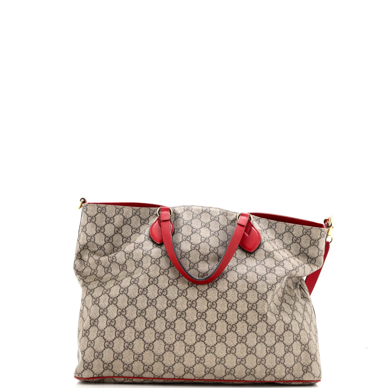 Convertible Soft Tote Embroidered GG Coated Canvas Medium - Deep Luxury