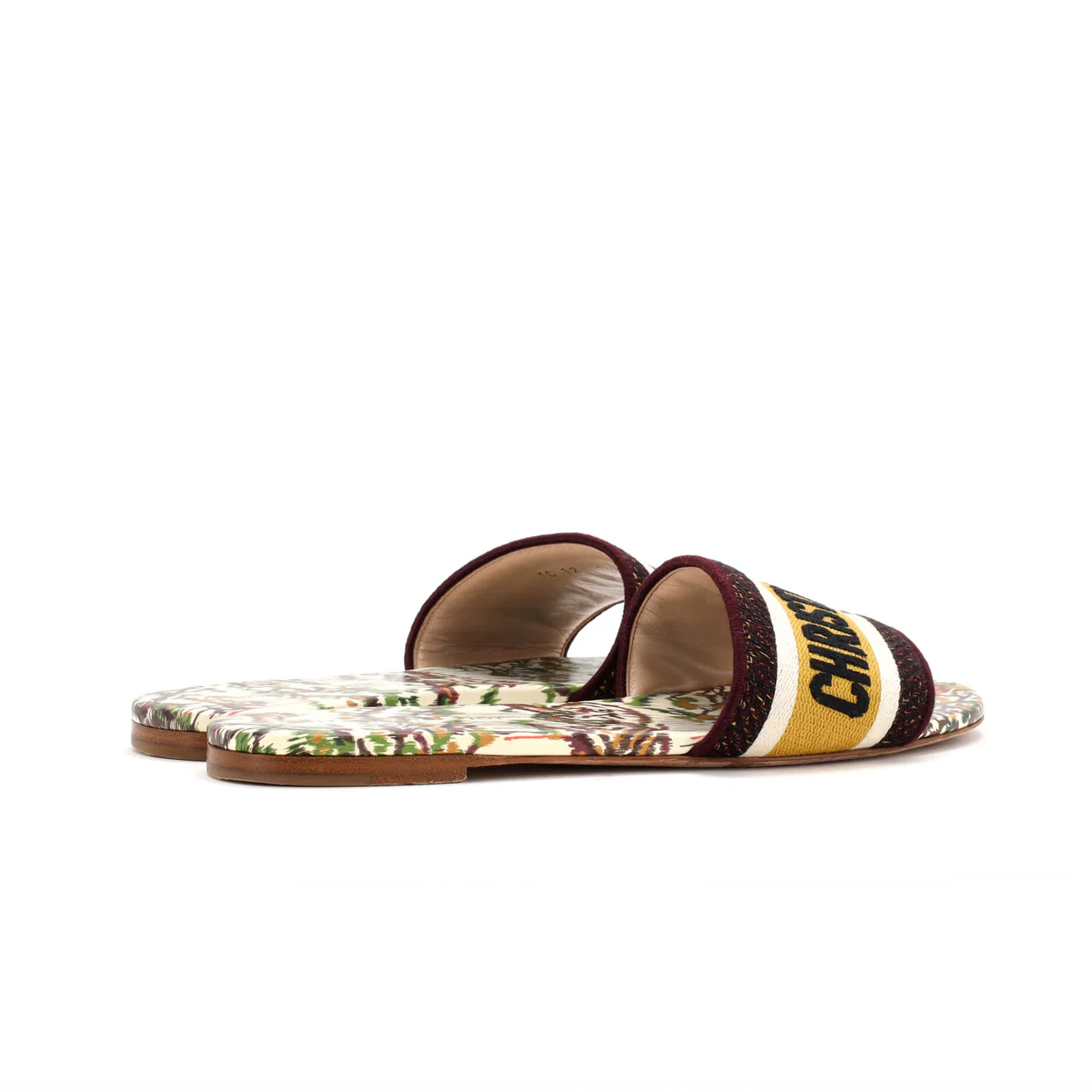 Women's Dway Flat Sandals Embroidered Canvas - Deep Luxury