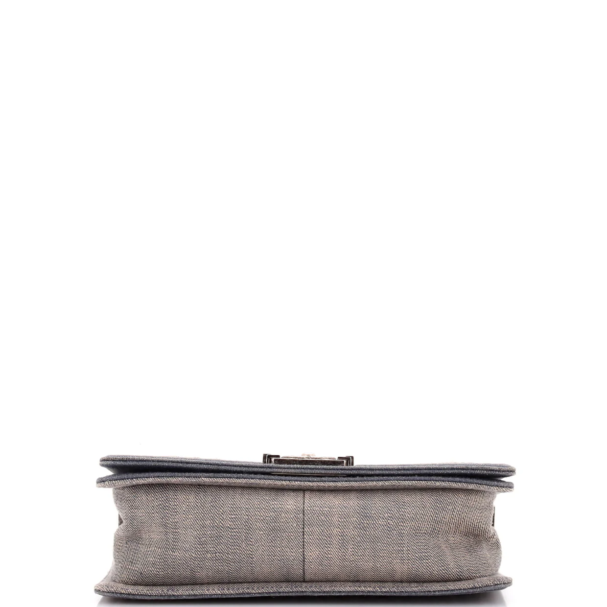 Boy Flap Bag Chevron Denim Old Medium - Deep Luxury