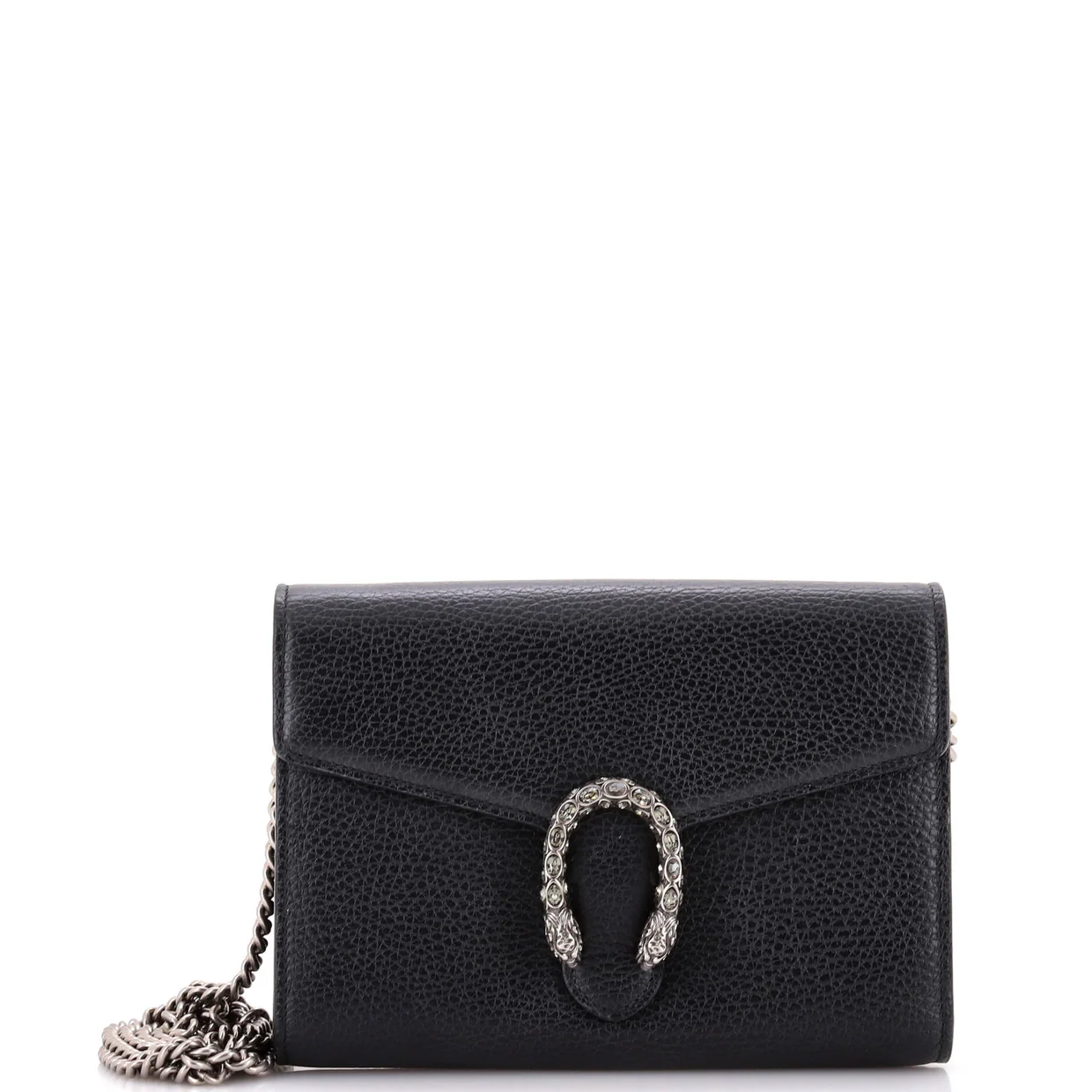 Dionysus Chain Wallet Leather with Embellished Detail Small - Deep Luxury