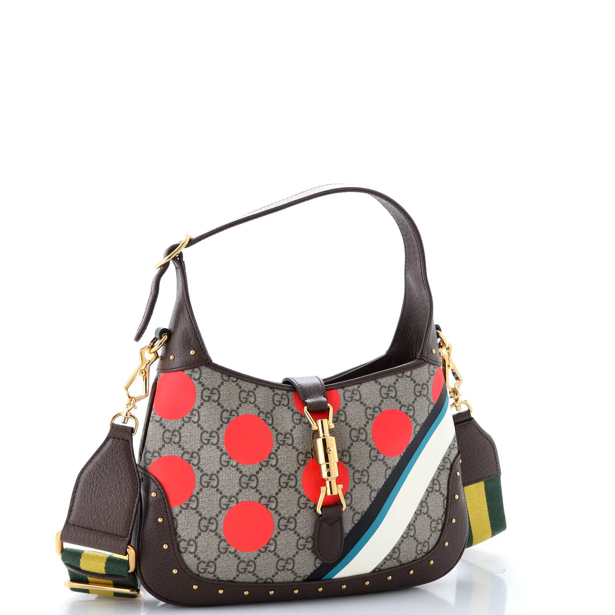 Jackie 1961 Hobo Studded Printed GG Coated Canvas Small - Deep Luxury