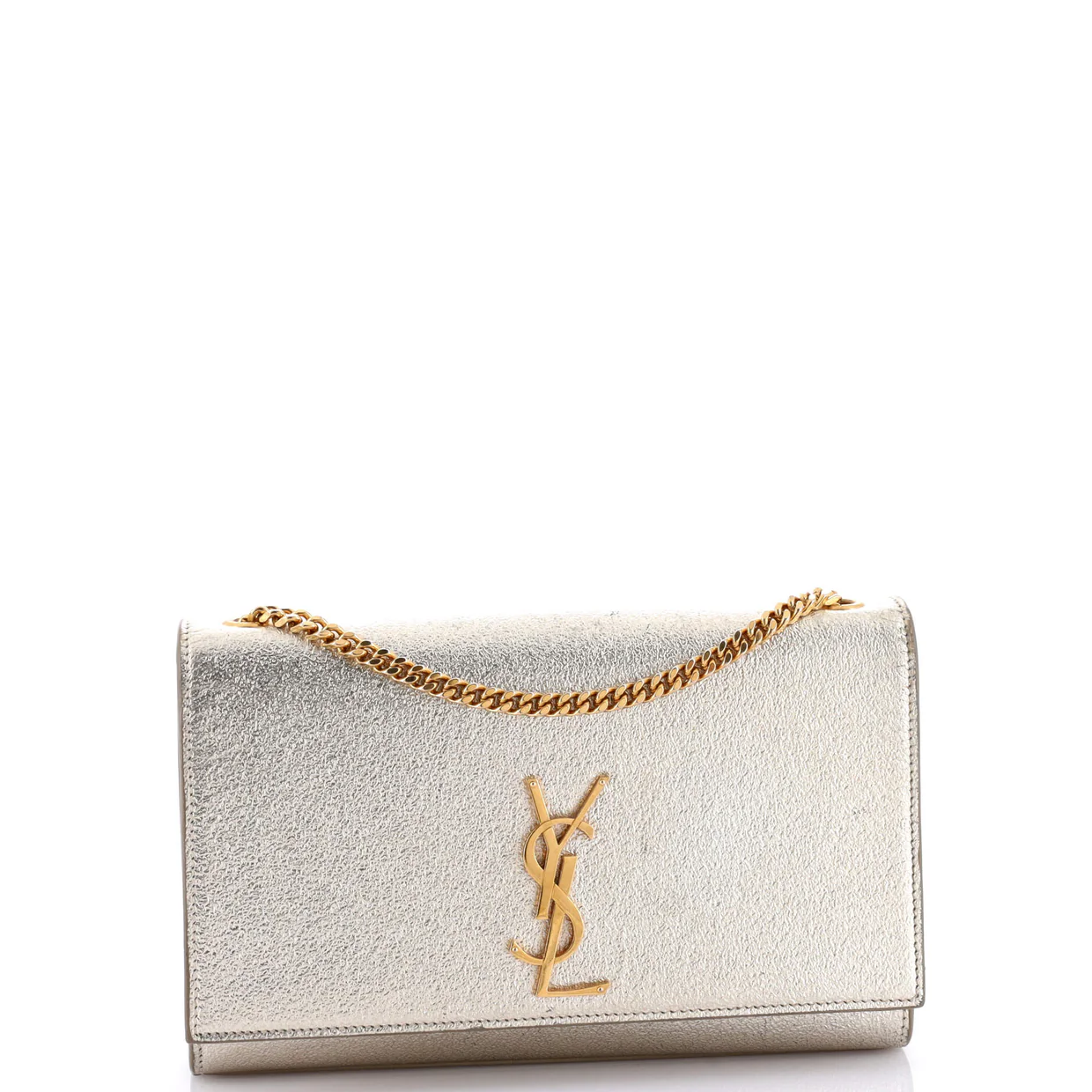 Classic Monogram Crossbody Bag Metallic Leather Medium - Deep Luxury