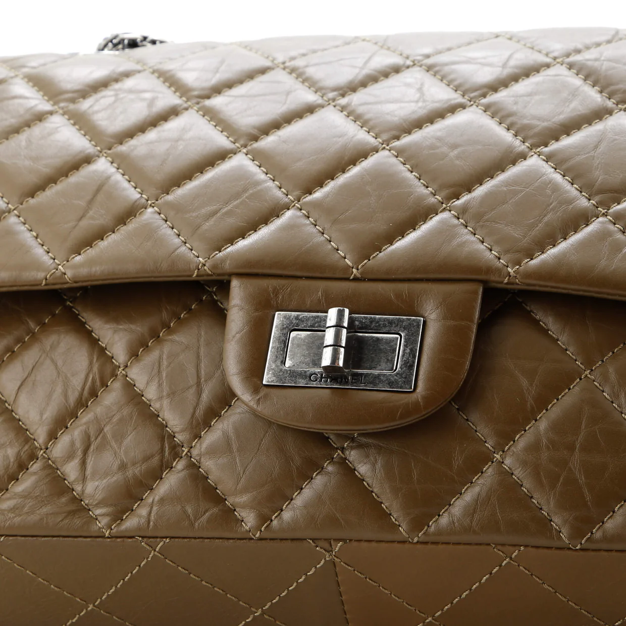 Reissue 2.55 Flap Bag Quilted Aged Calfskin 227 - Deep Luxury