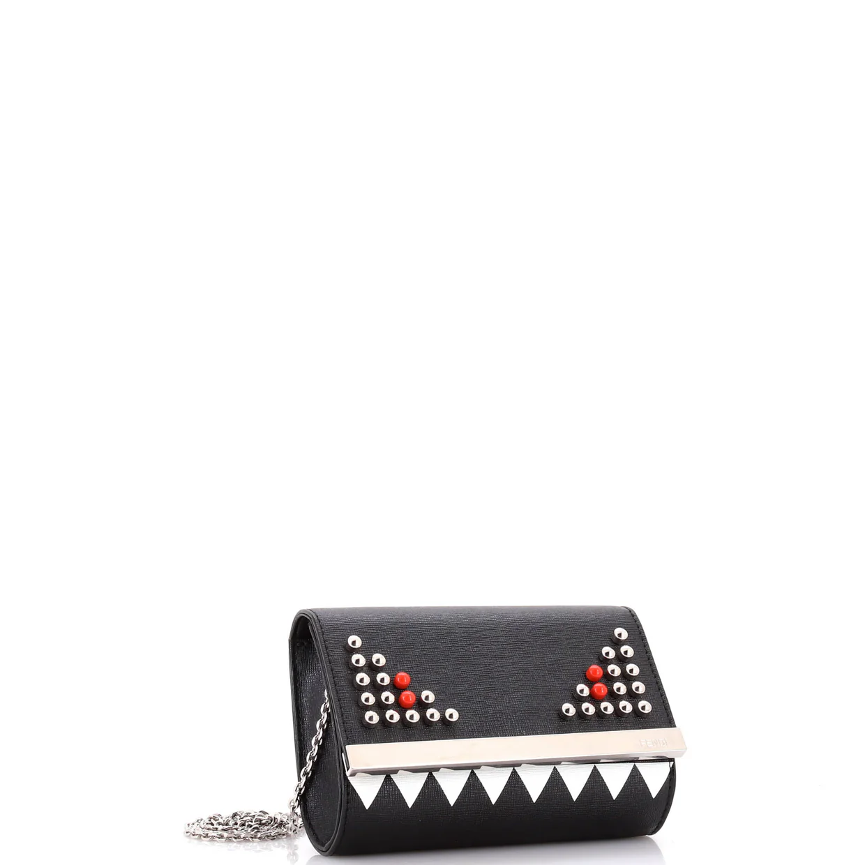 Monster Wallet on Chain Studded Leather - Deep Luxury