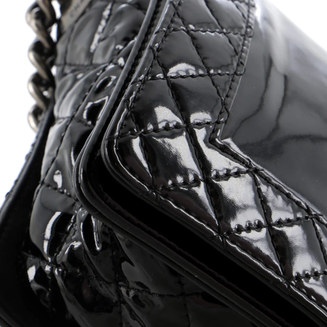 Reverso Boy Flap Bag Patent New Medium - Deep Luxury