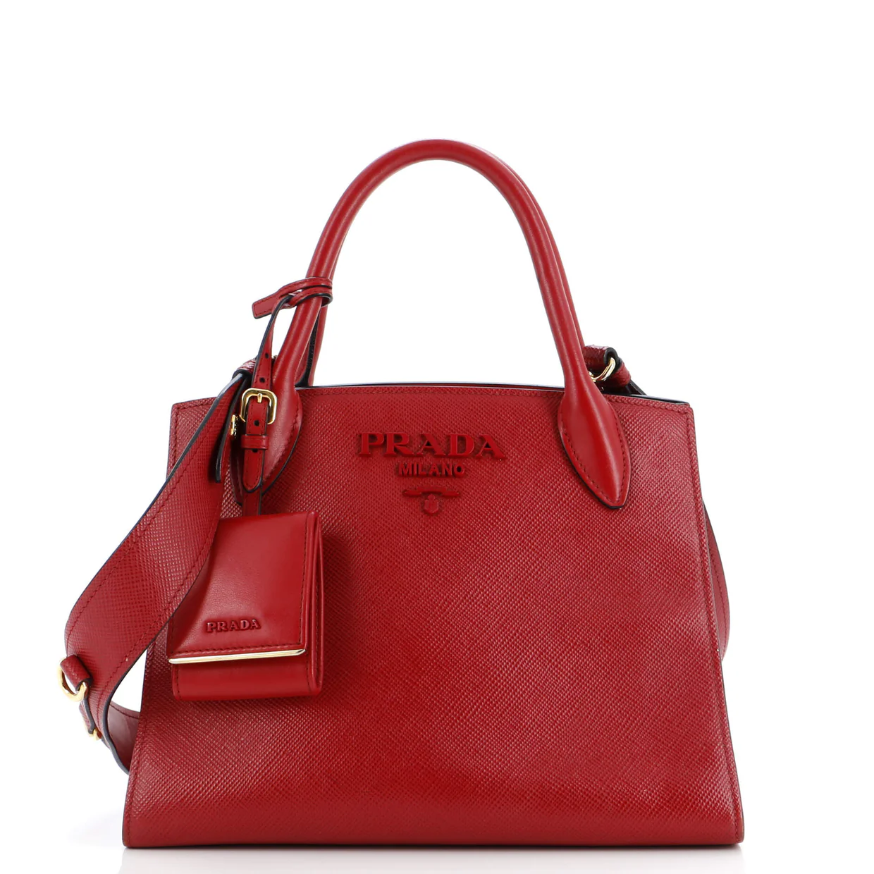 Monochrome Tote Saffiano with City Calf Small - Deep Luxury