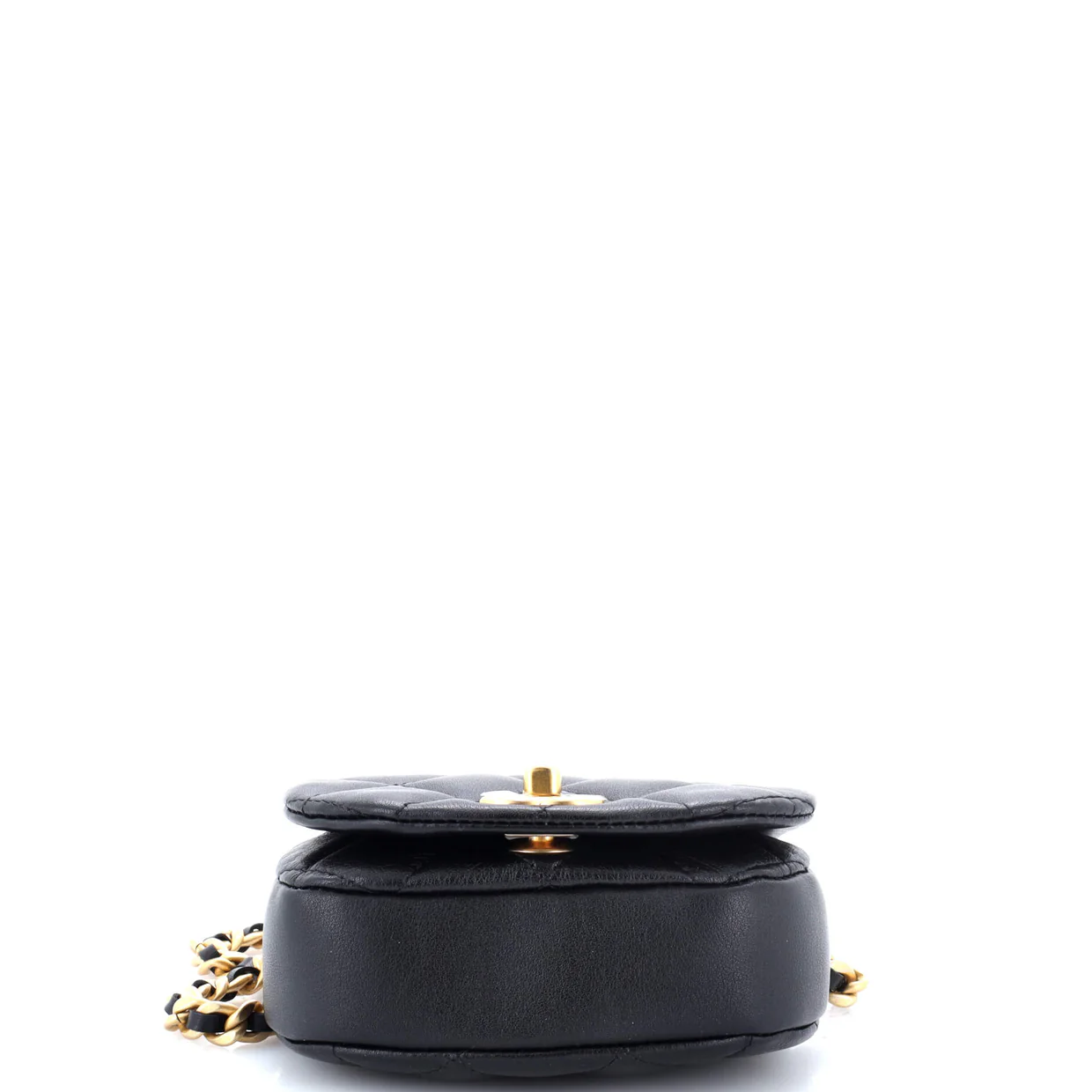 Coco Mail Clutch with Chain Quilted Calfskin Mini - Deep Luxury