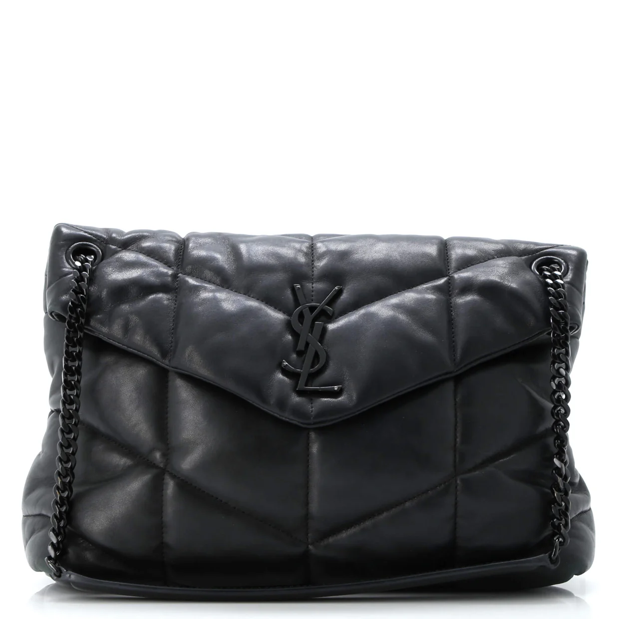 Loulou Puffer Shoulder Bag Quilted Leather Medium - Deep Luxury