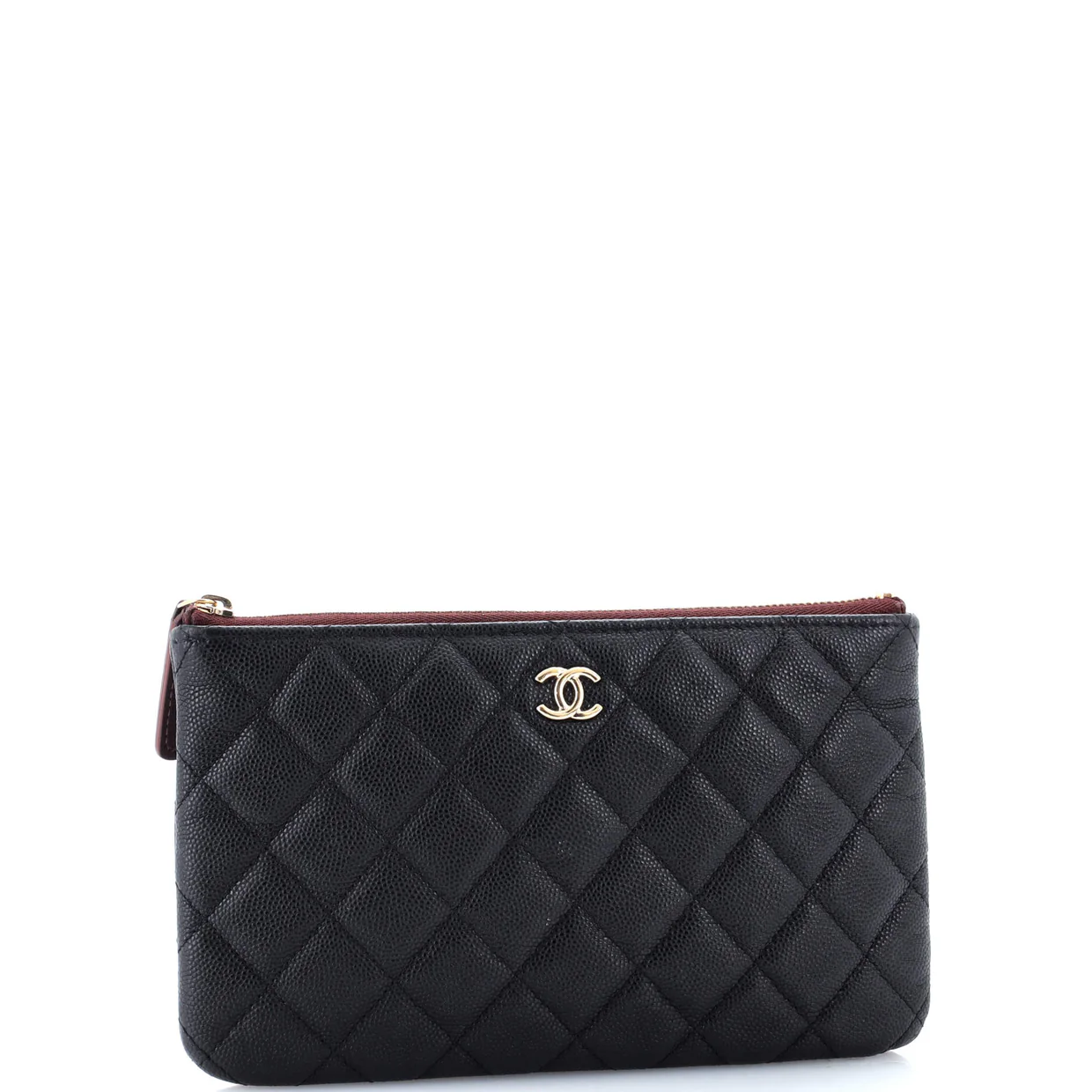 O Case Clutch Quilted Caviar Small - Deep Luxury