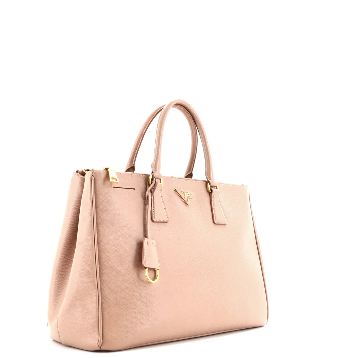 Double Zip Lux Tote Saffiano Leather Large - Deep Luxury