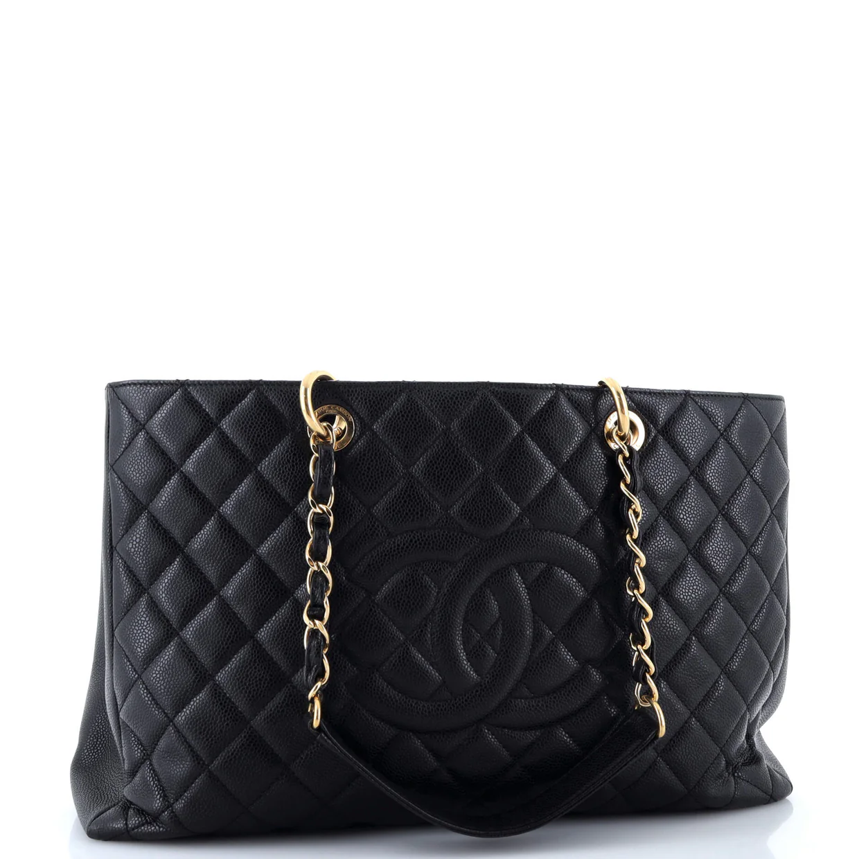 Grand Shopping Tote Quilted Caviar XL - Deep Luxury