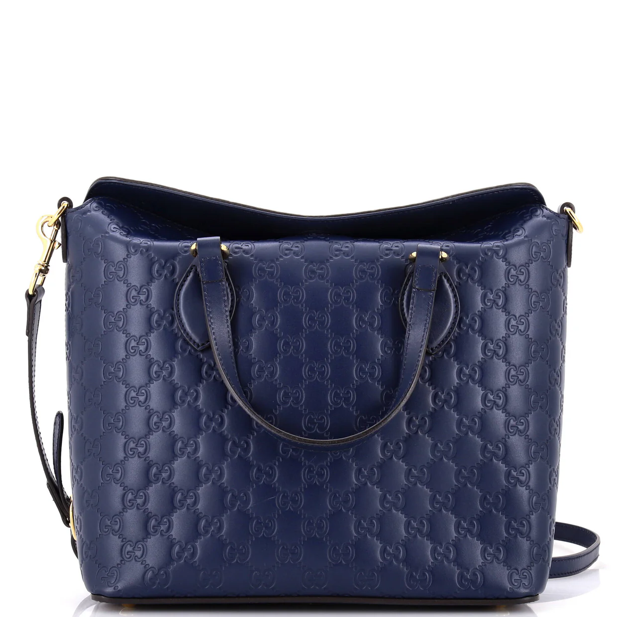 Signature Fold Over Tote Guccissima Leather Medium - Deep Luxury