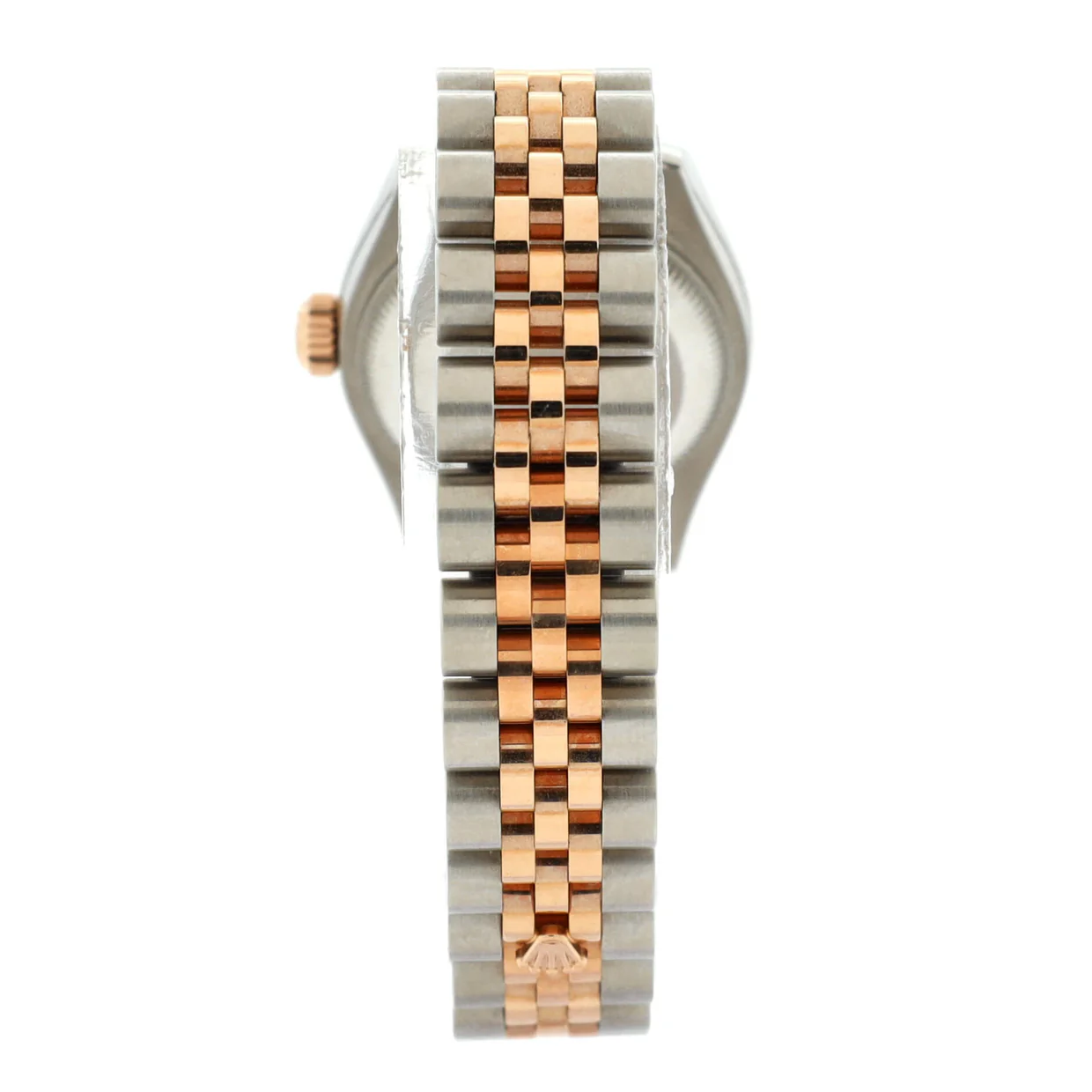 Oyster Perpetual Datejust Chocolate Brown Automatic Watch Stainless Steel and Rose Gold with Diamond VI Numeral 26 - Deep Luxury