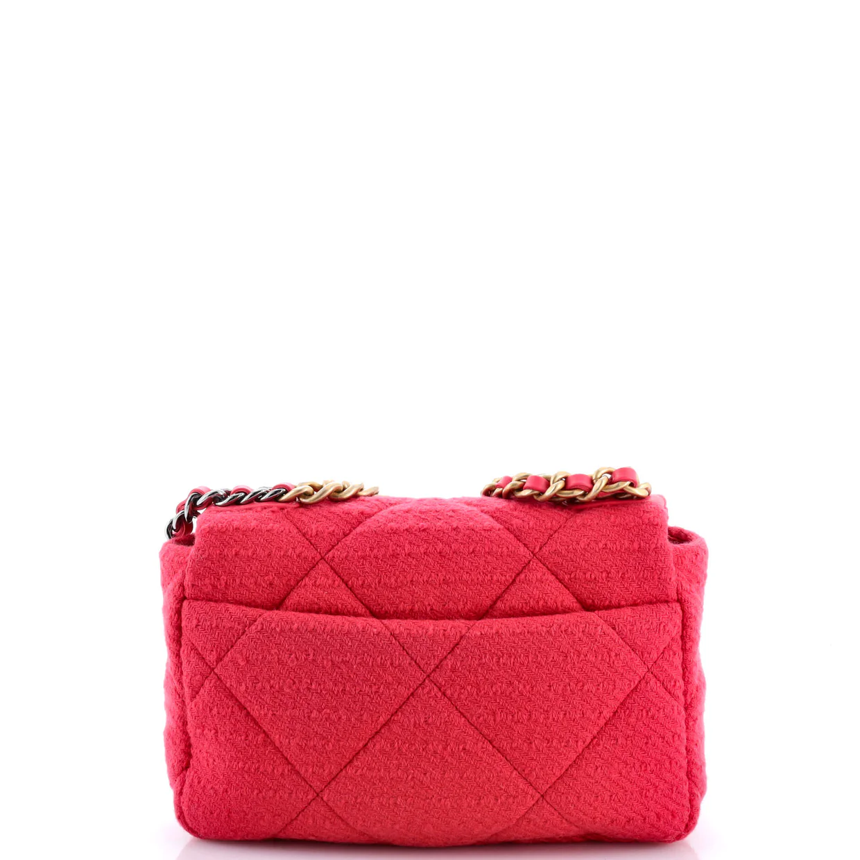 19 Flap Bag Quilted Tweed Medium - Deep Luxury