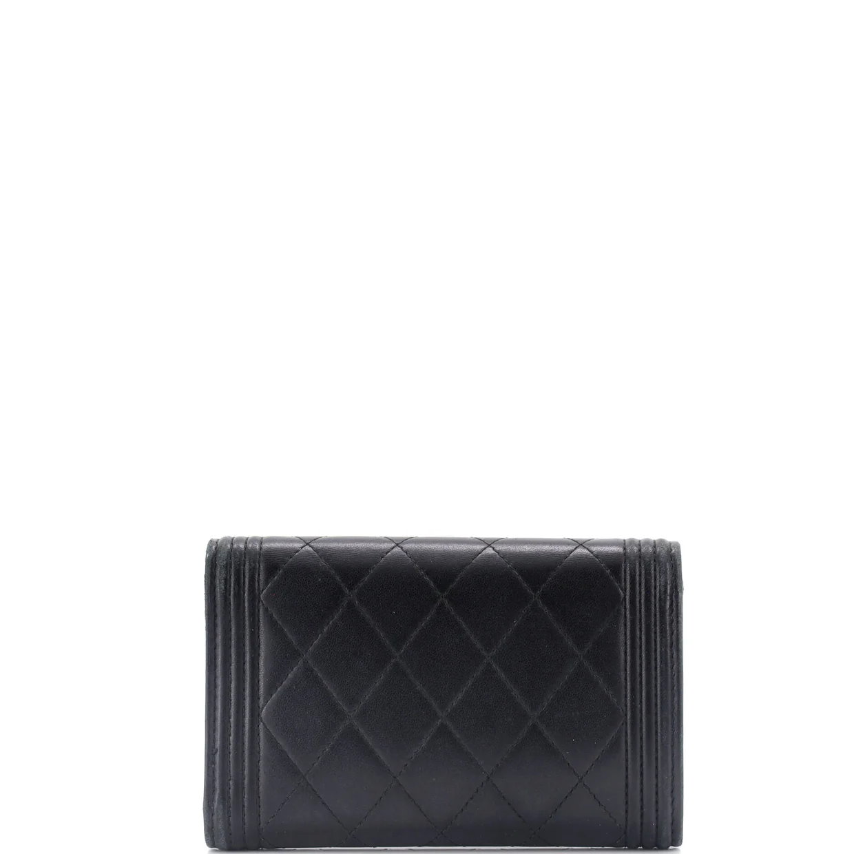 Boy Trifold Flap Wallet Quilted Lambskin Medium - Deep Luxury