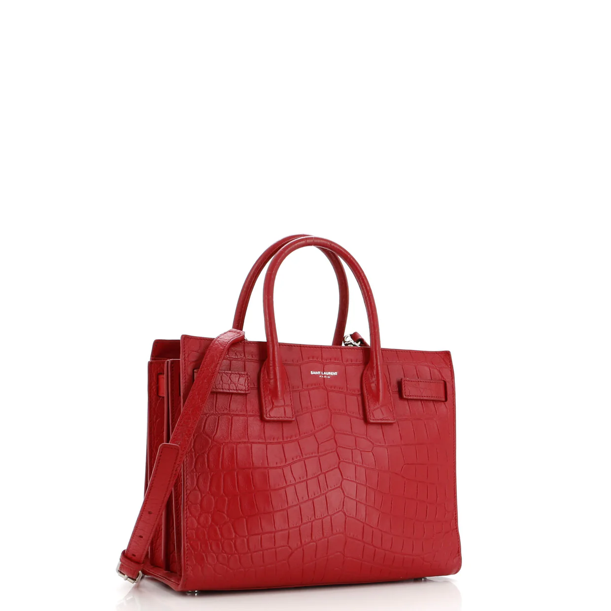 Sac de Jour NM Bag Crocodile Embossed Leather Nano - Deep Luxury