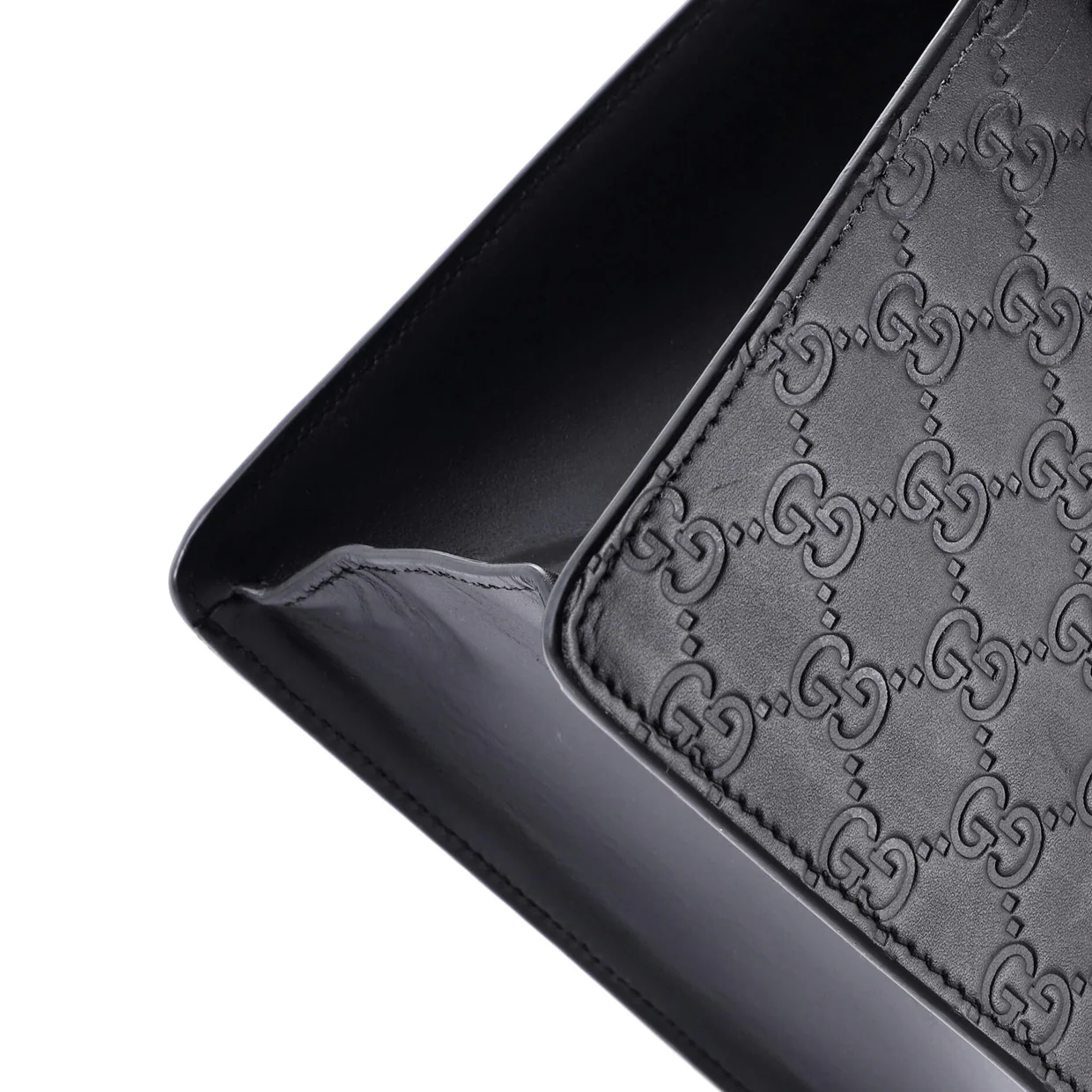 Sylvie Top Handle Bag Guccissima Leather with Applique Medium - Deep Luxury