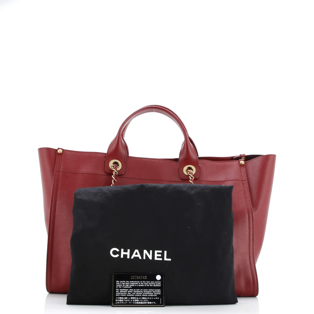 Deauville Tote Studded Caviar Medium - Deep Luxury