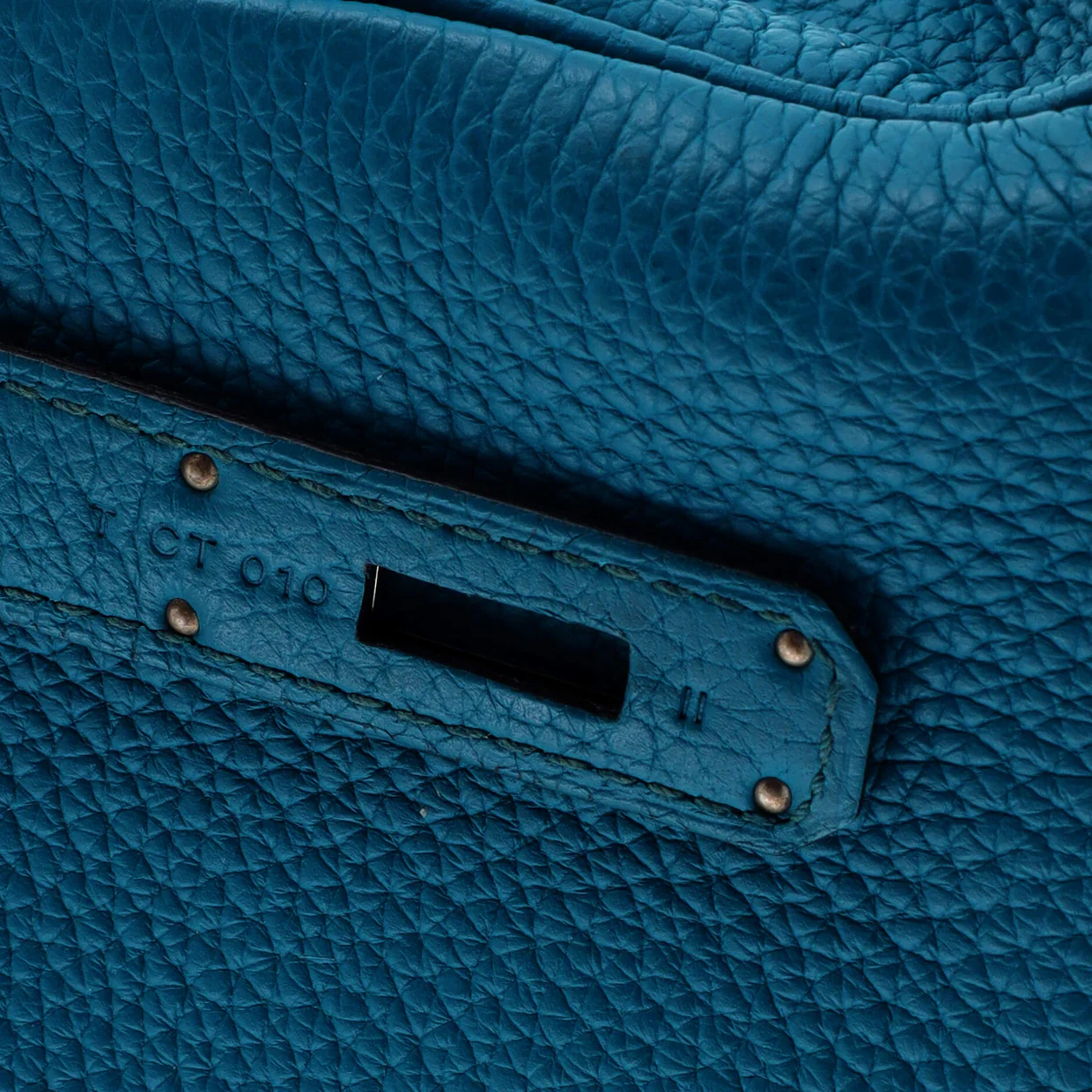 Kelly Handbag Bleu Izmir Togo with Palladium Hardware 32 - Deep Luxury
