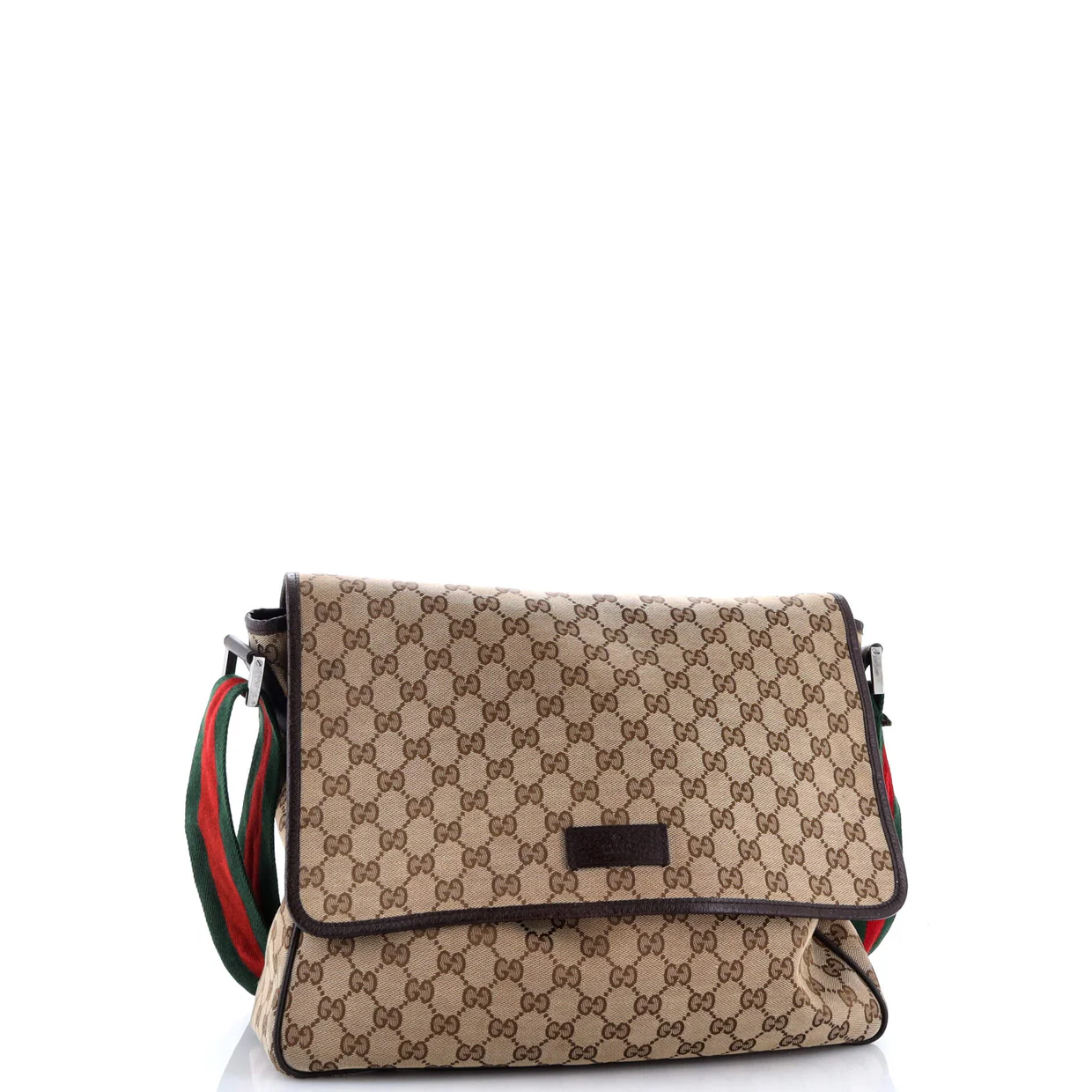 Web Strap Flap Messenger GG Canvas Medium - Deep Luxury