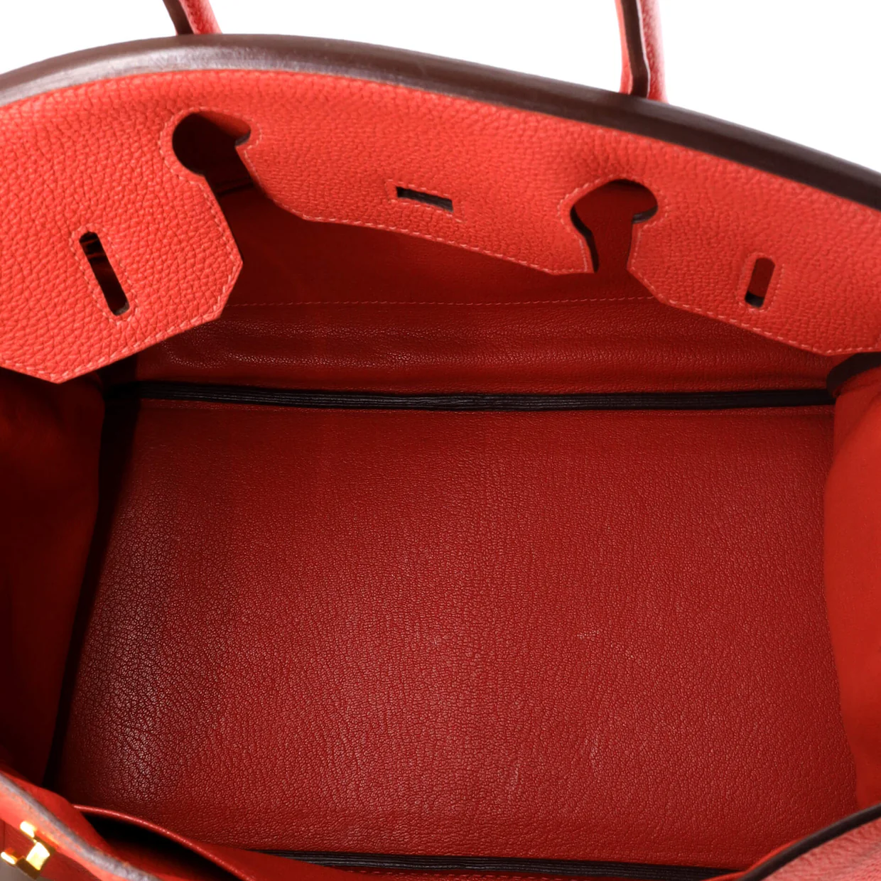 Birkin Handbag Rouge Pivoine Togo with Gold Hardware 30 - Deep Luxury