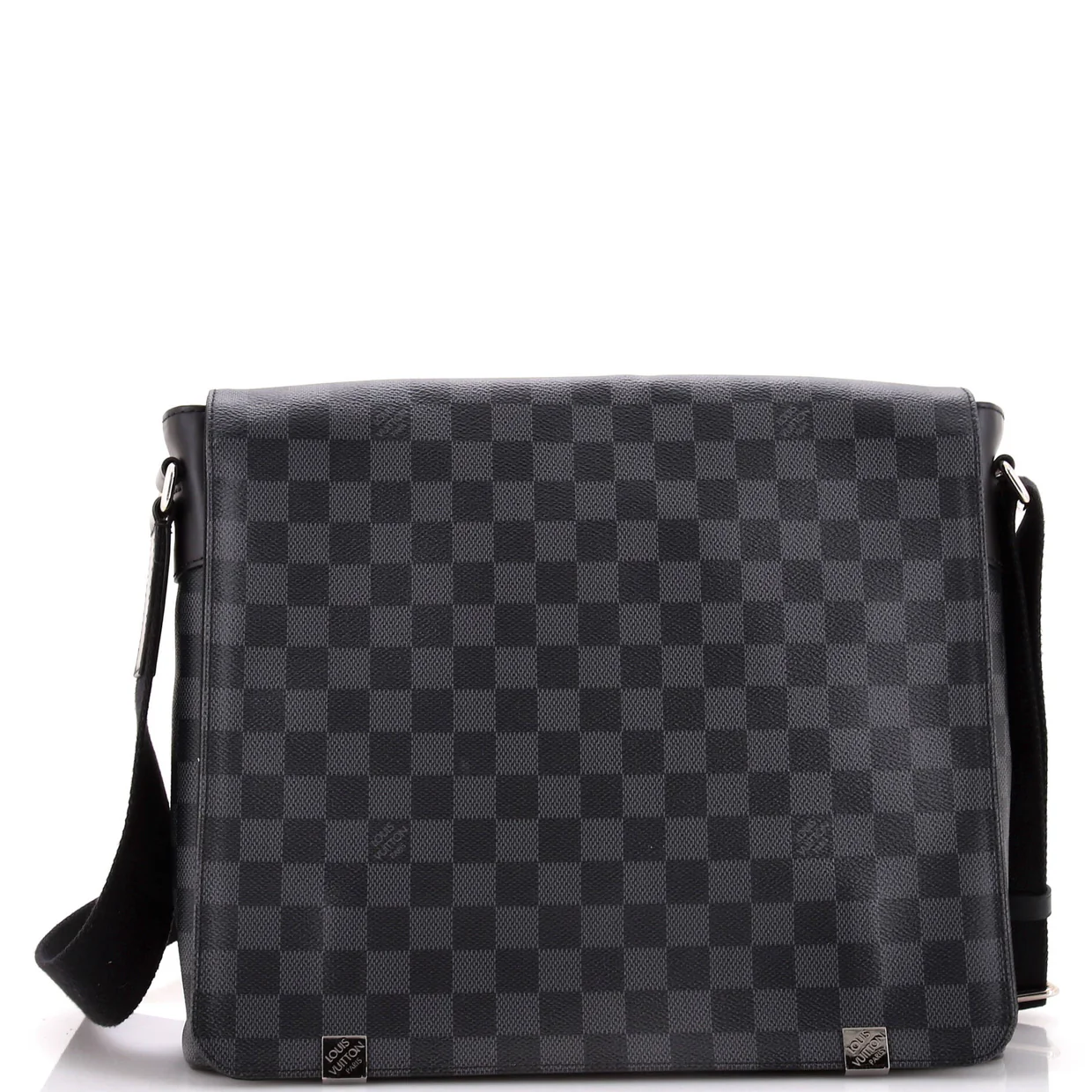 District NM Messenger Bag Damier Graphite MM - Deep Luxury