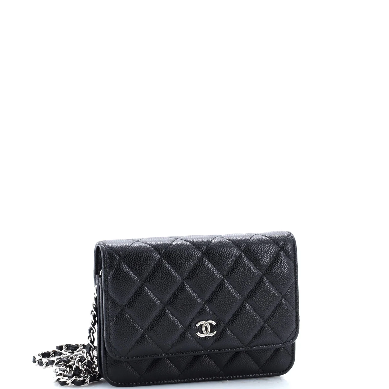 Wallet on Chain Quilted Caviar Mini - Deep Luxury