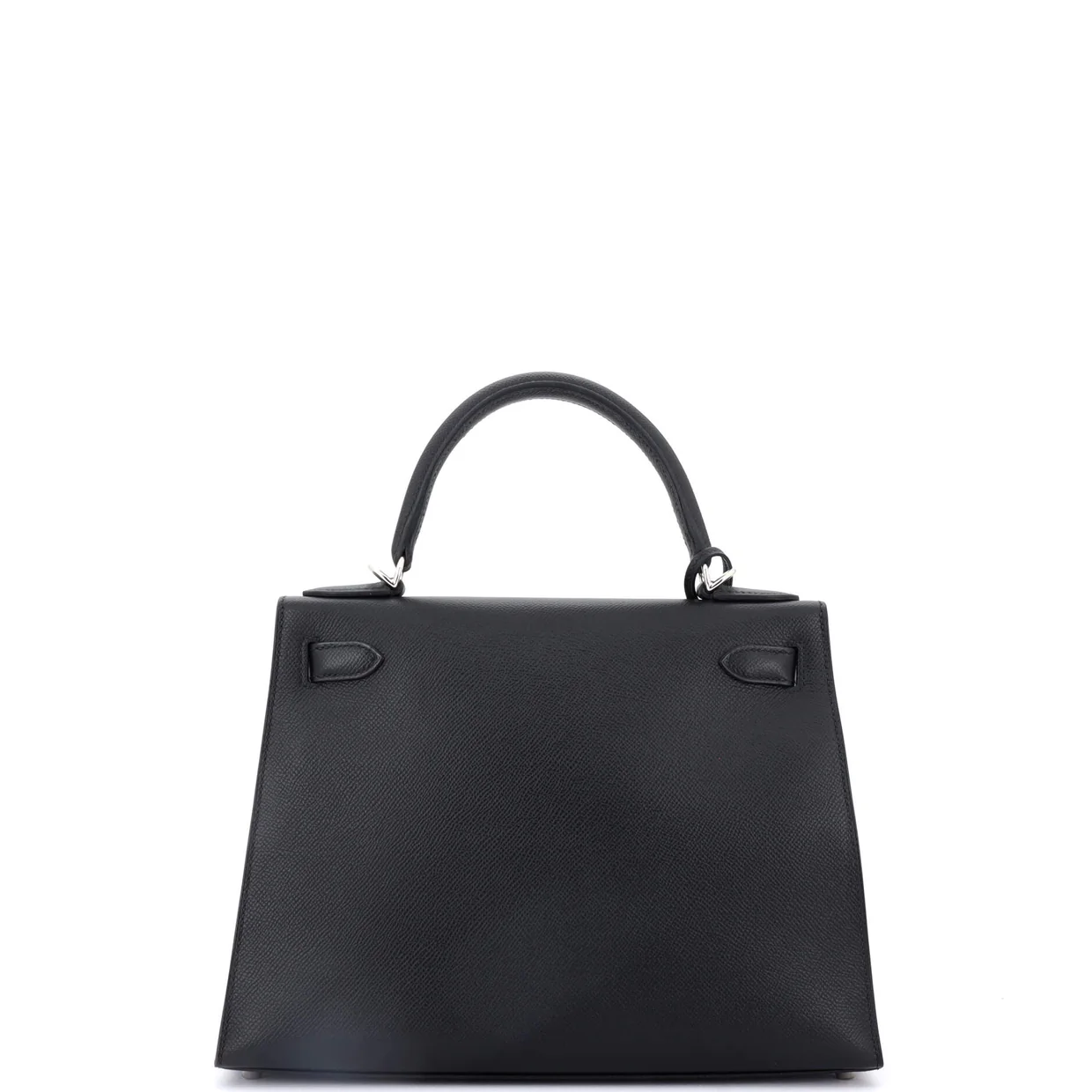 Kelly Handbag Noir Epsom with Palladium Hardware 28 - Deep Luxury