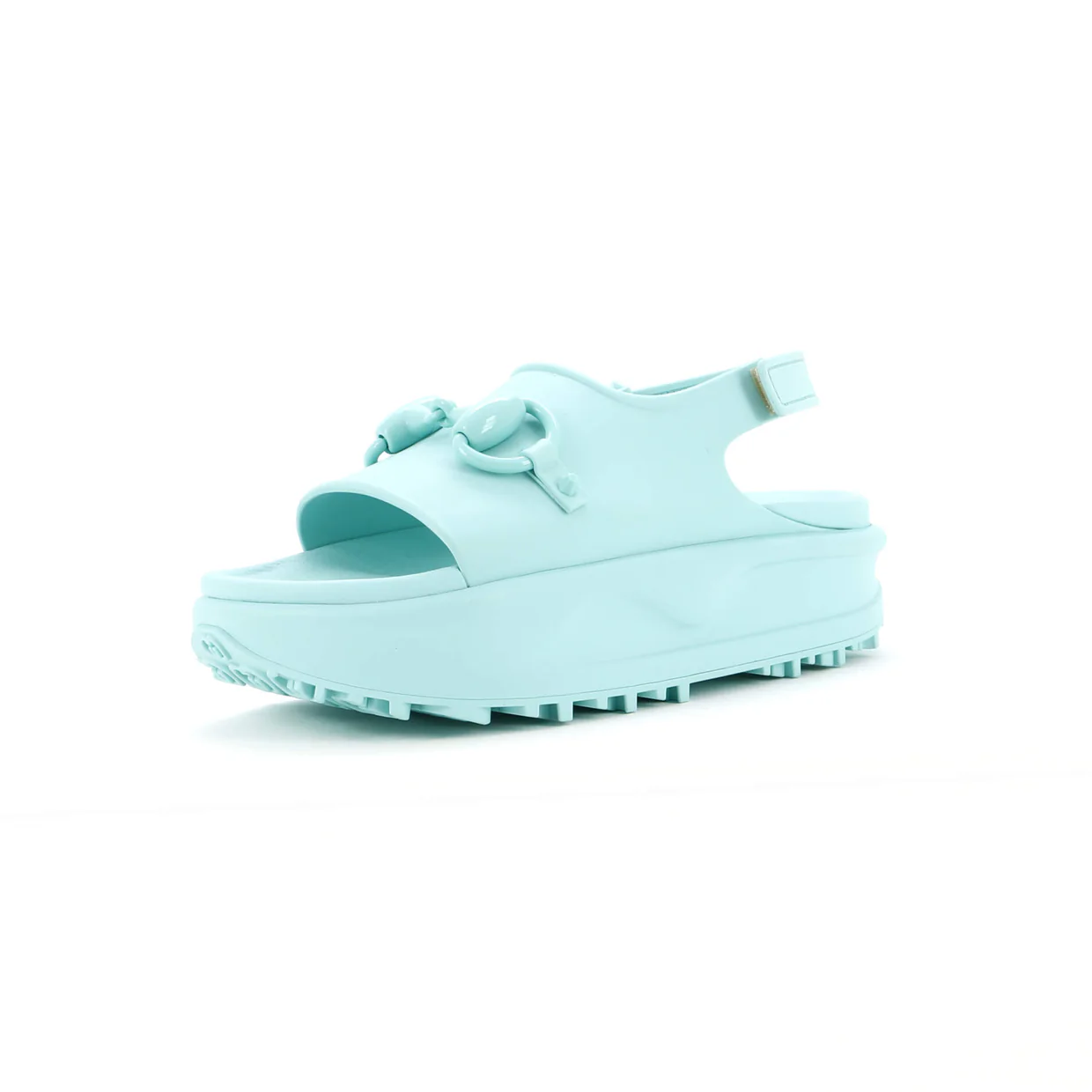Women's Horsebit Touch Velcro Sandals Rubber - Deep Luxury