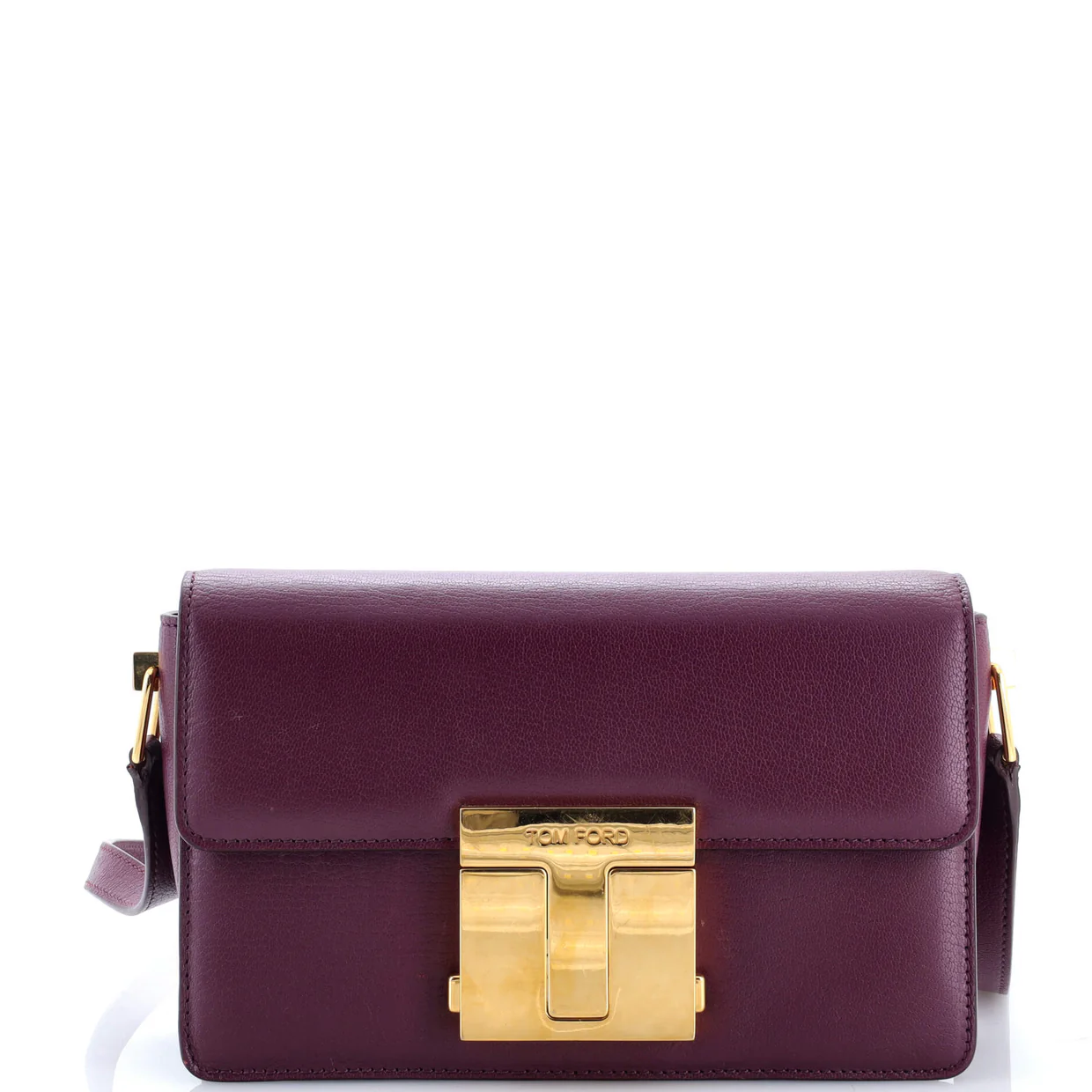 T Clasp Flap Shoulder Bag Leather Medium - Deep Luxury